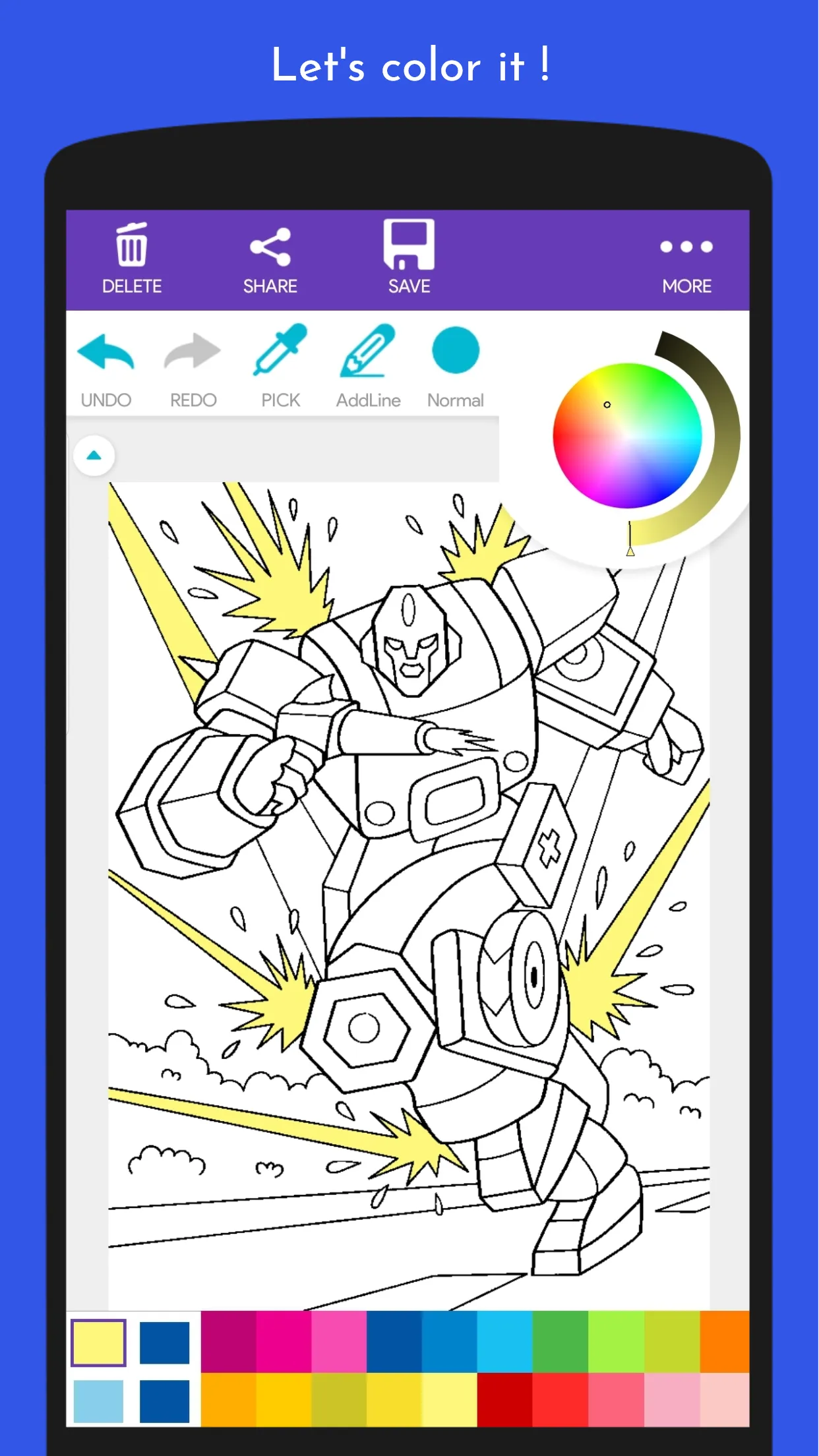 Robot Coloring Book | Indus Appstore | Screenshot