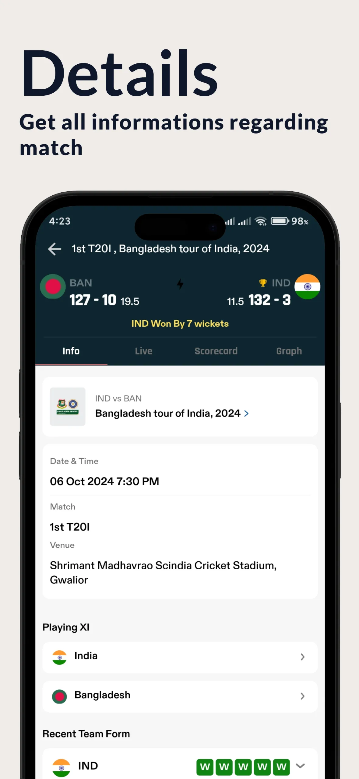 Cricktime - Live Cricket Score | Indus Appstore | Screenshot
