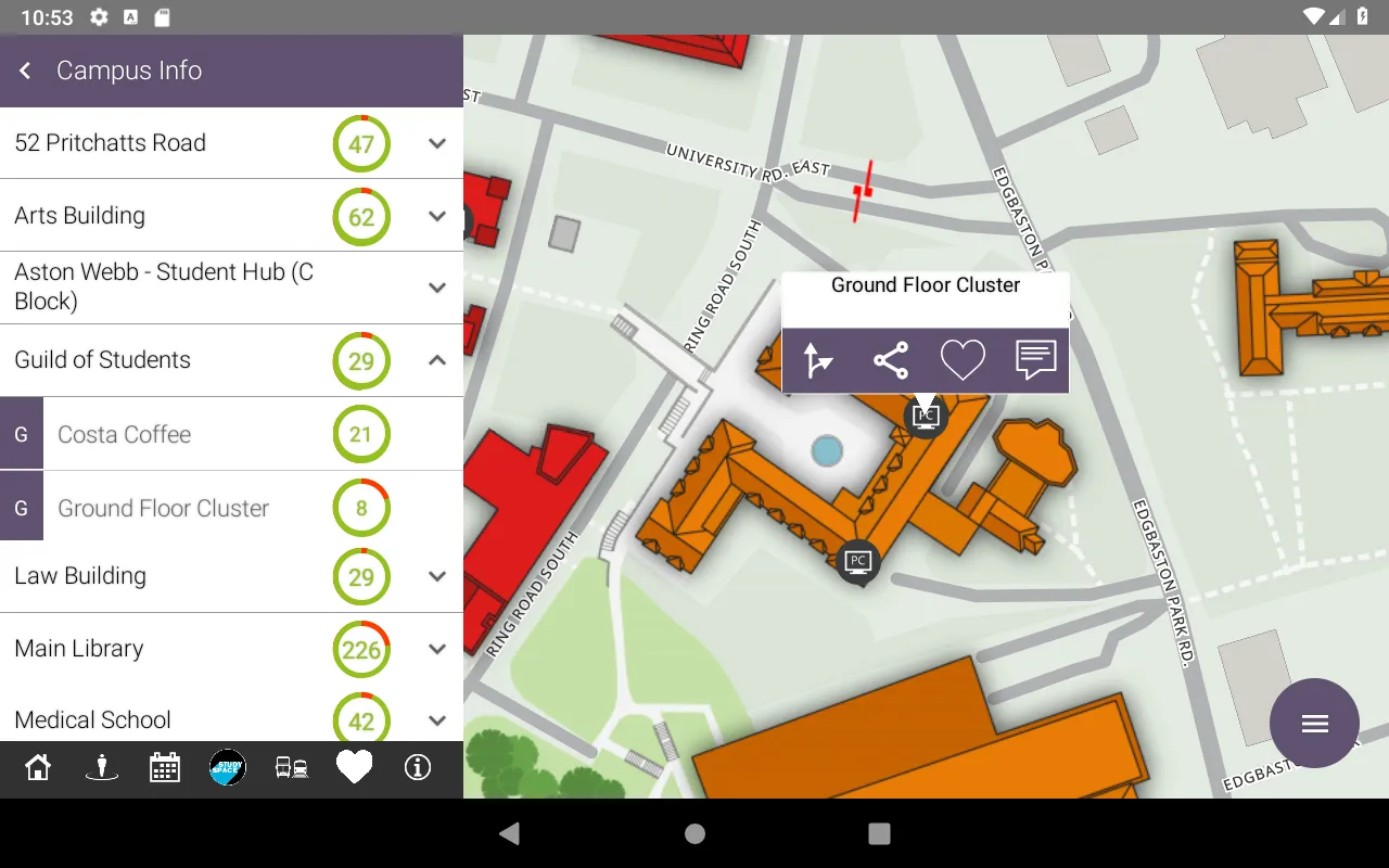 UoB Campus Map | Indus Appstore | Screenshot