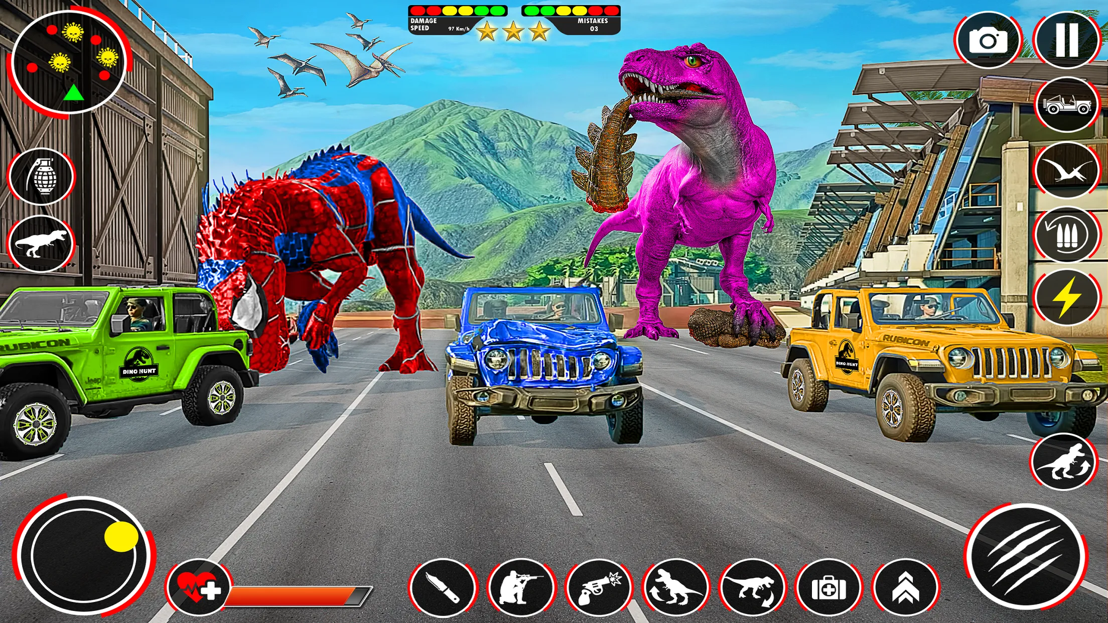 Angry Dinosaur City Attack | Indus Appstore | Screenshot