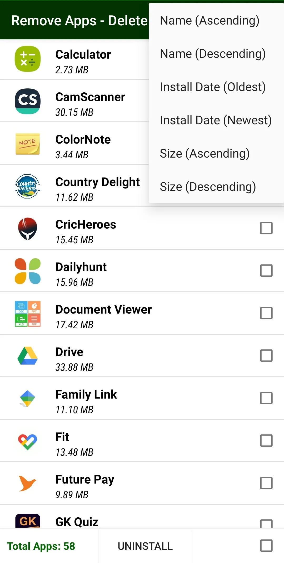 Remove Apps - Uninstall Apps | Indus Appstore | Screenshot