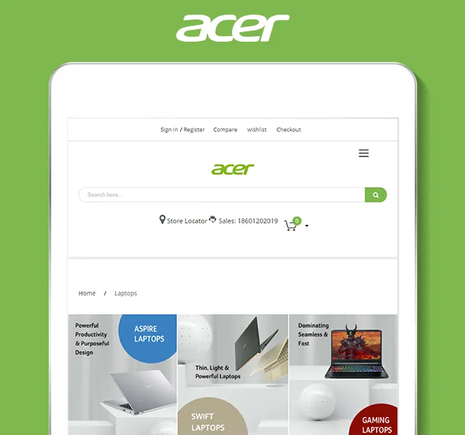 Acer India Online Store | Indus Appstore | Screenshot