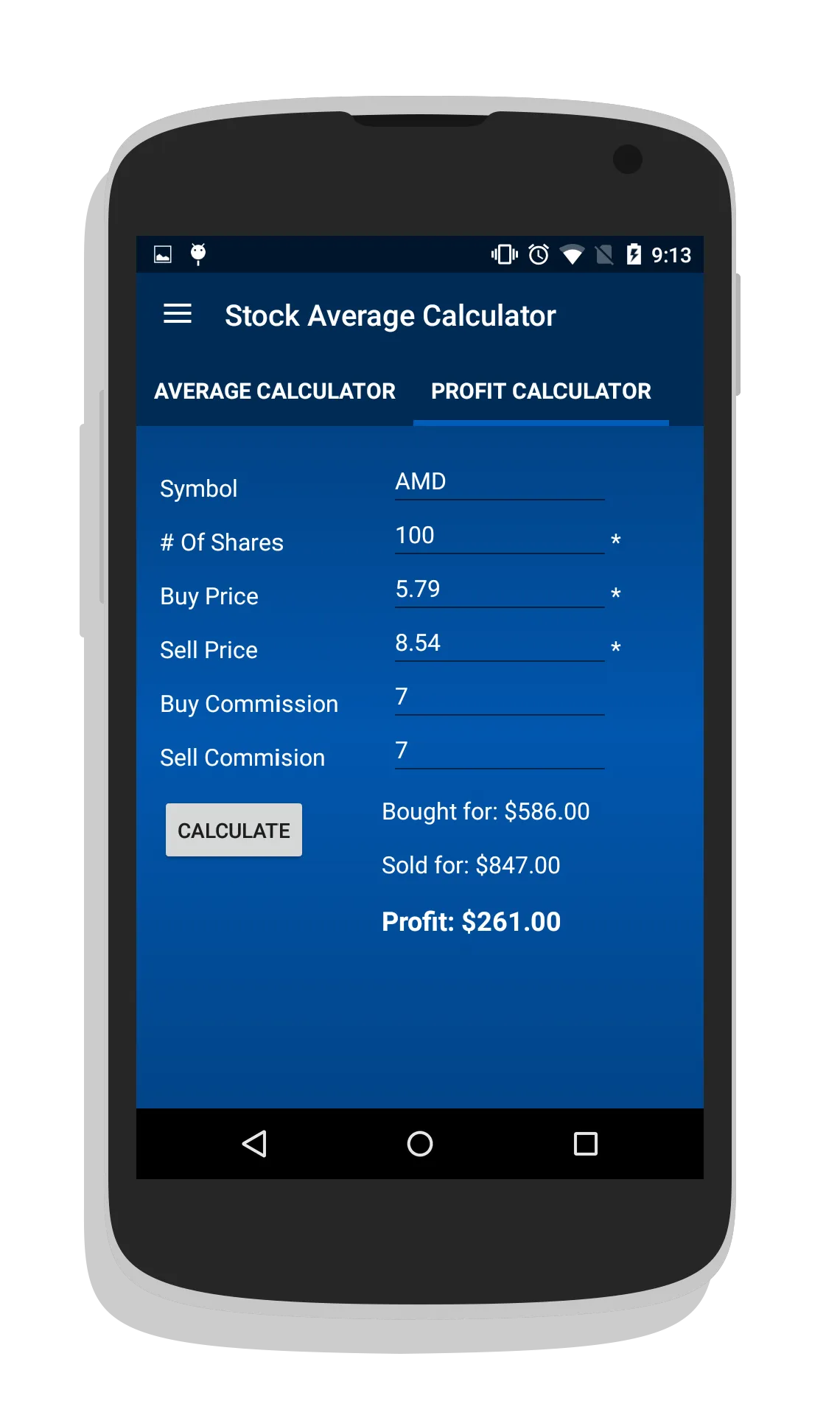 Stock Average Calculator | Indus Appstore | Screenshot