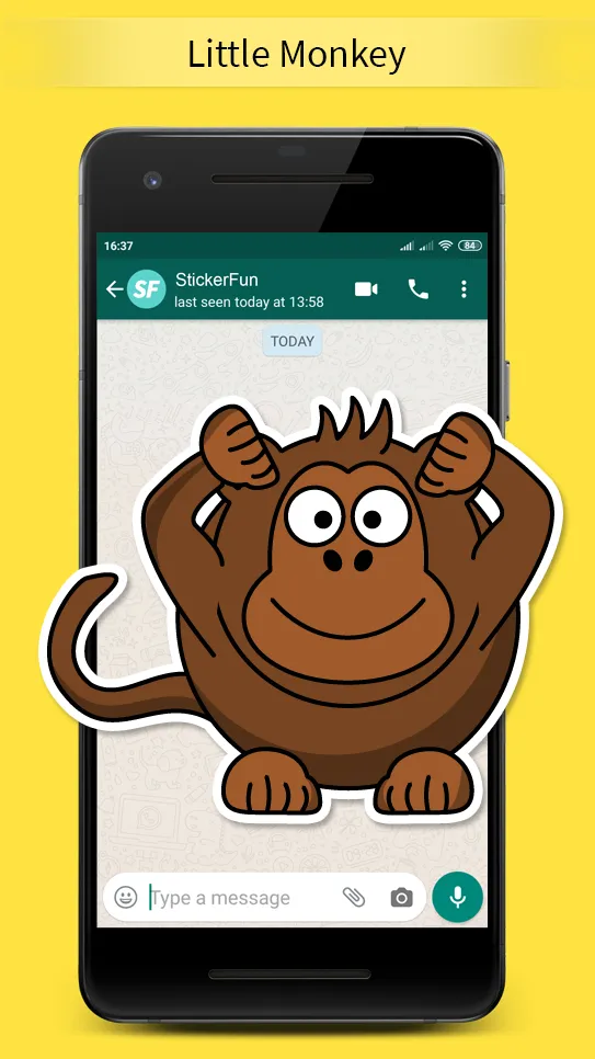 Funny Little Monkey Stickers | Indus Appstore | Screenshot