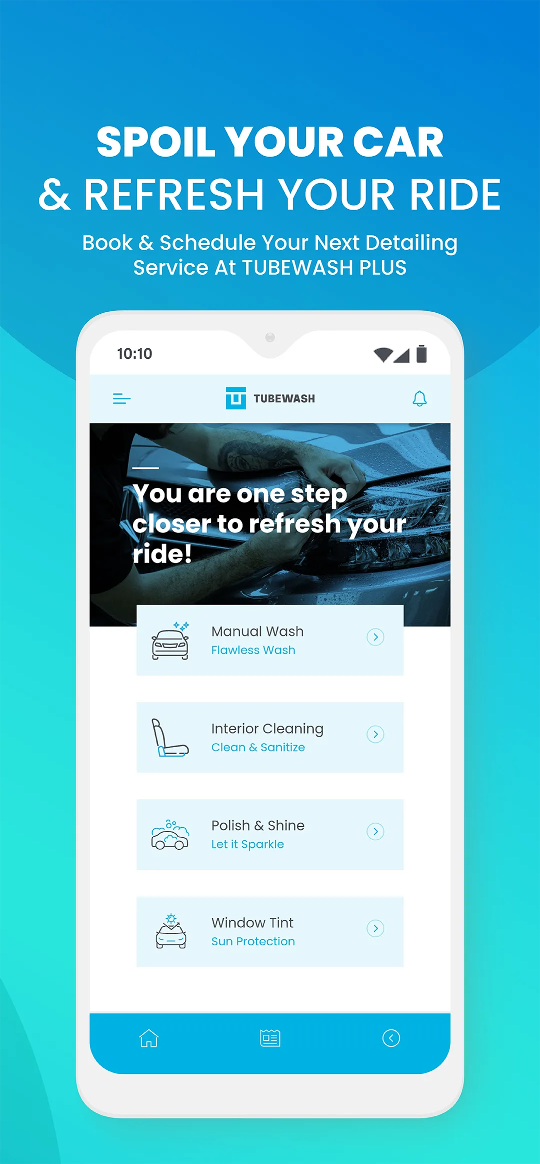 TUBEWASH - The Smart Car Wash | Indus Appstore | Screenshot