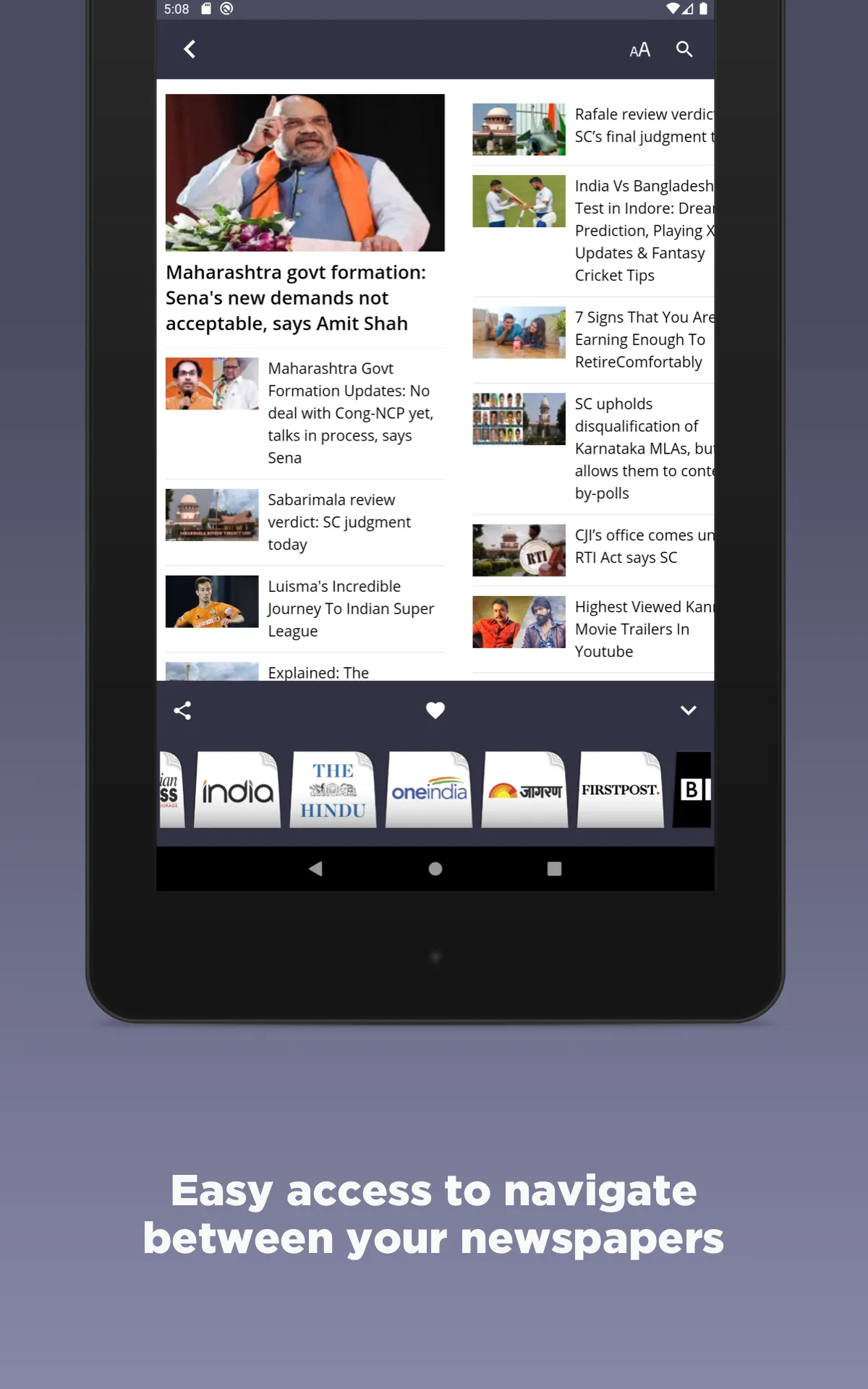 India Newspapers | Indus Appstore | Screenshot