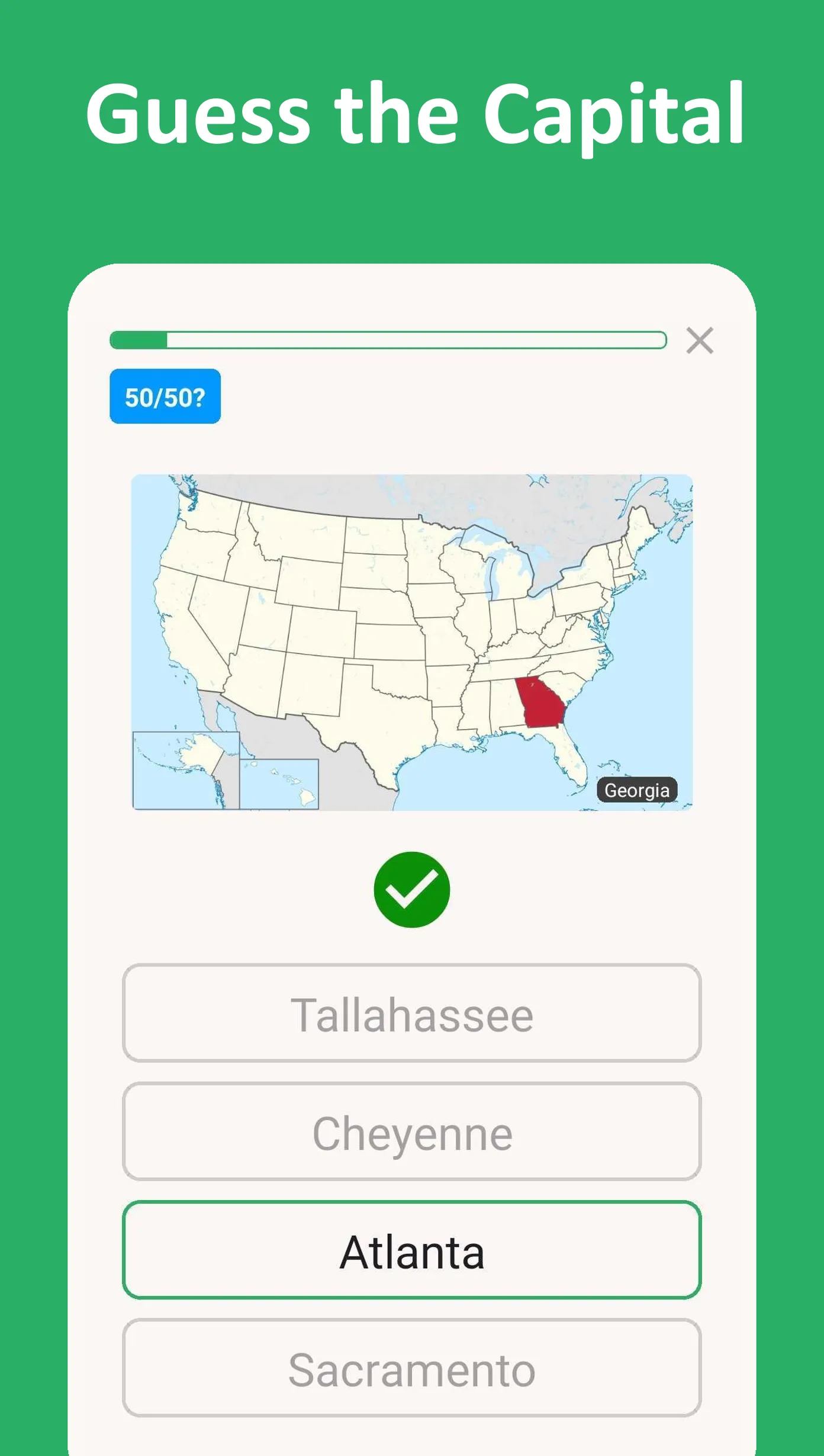 50 States: US Maps, Capitals | Indus Appstore | Screenshot