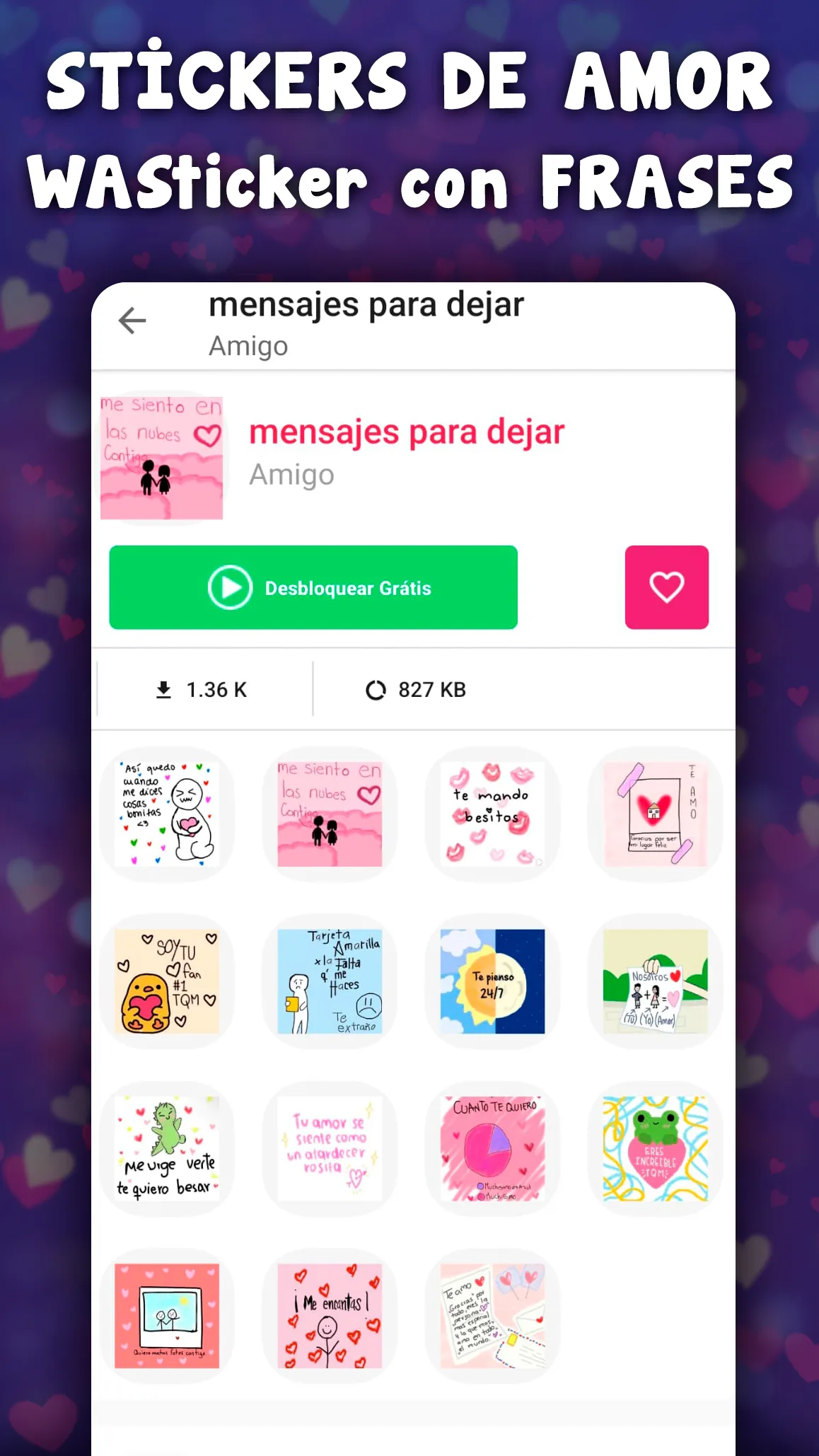 Pegatinas de amor para Whatsap | Indus Appstore | Screenshot