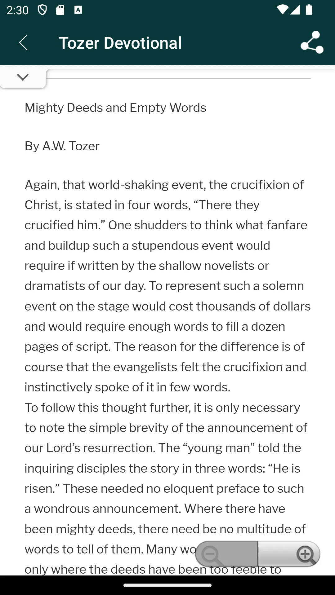 A. W Tozer Devotionals Series | Indus Appstore | Screenshot