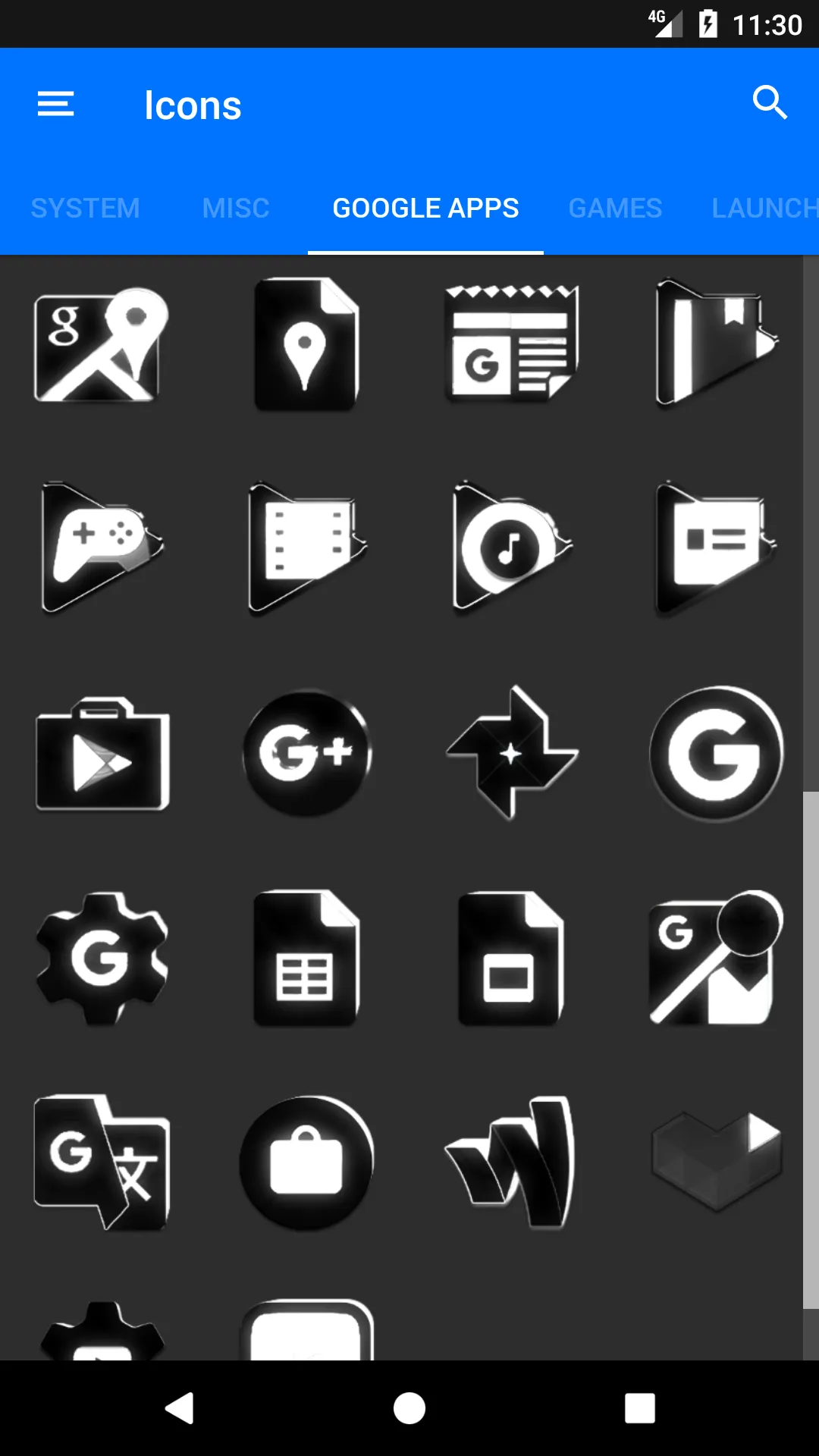 Flat Black and White Icon Pack | Indus Appstore | Screenshot