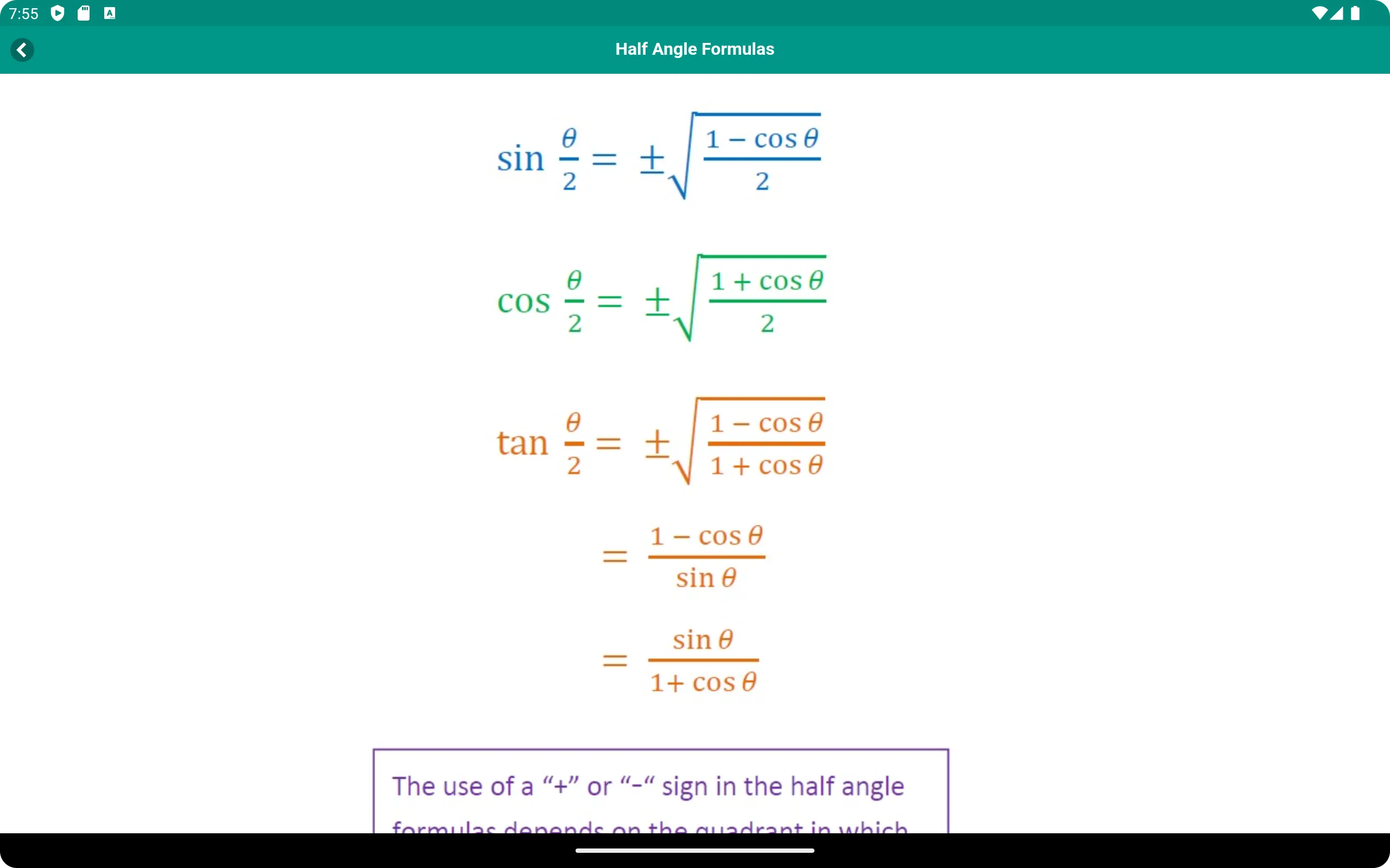 All Math Formulas | Indus Appstore | Screenshot