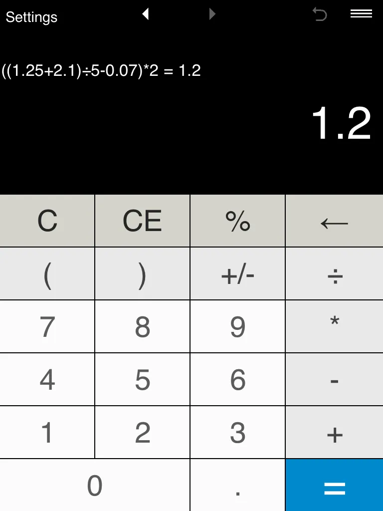 Calculator with parentheses | Indus Appstore | Screenshot