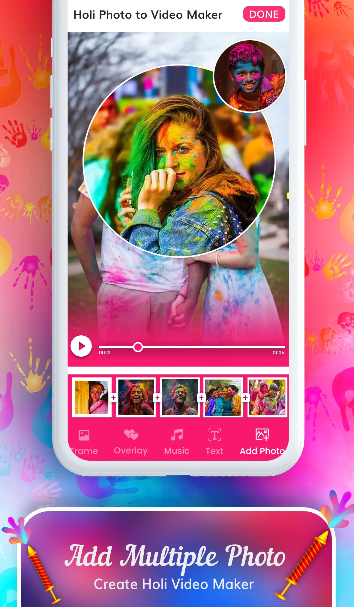 Happy Holi Video Maker Music | Indus Appstore | Screenshot