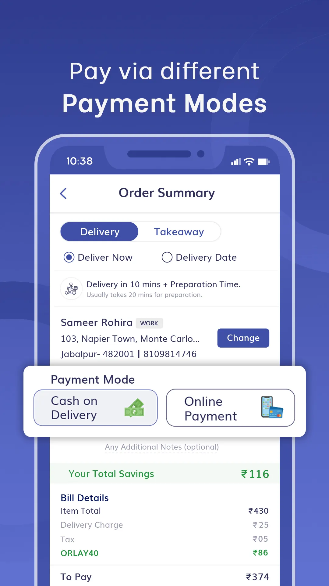 Orlay: Food Delivery at DineIn | Indus Appstore | Screenshot