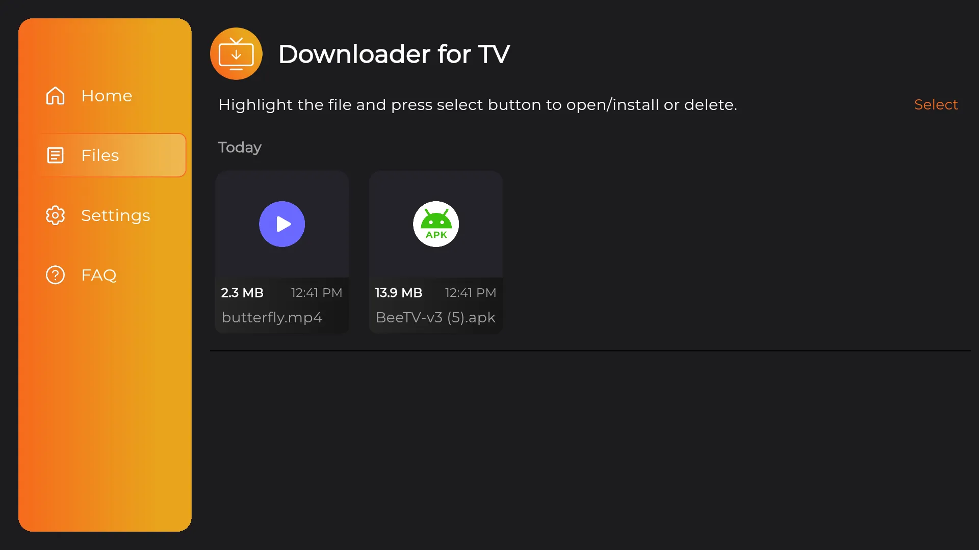 Downloader for TV | Indus Appstore | Screenshot