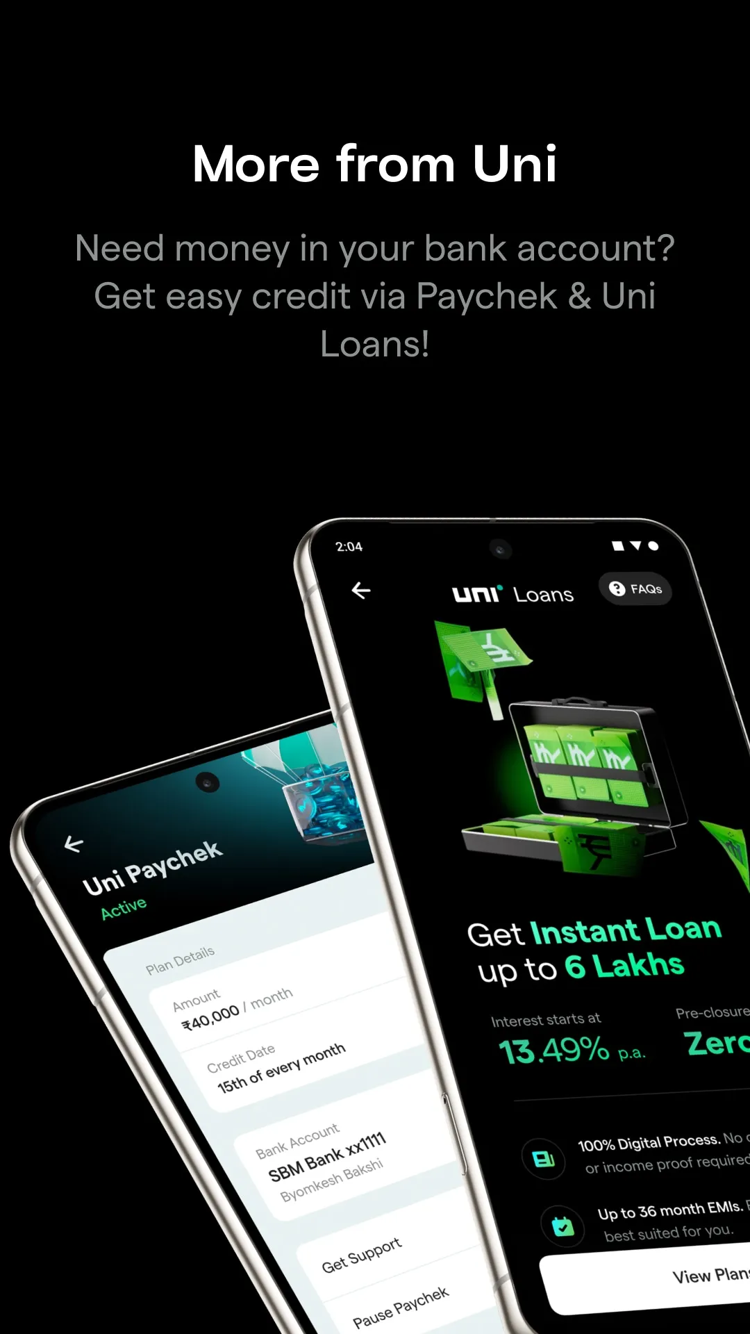 Uni : Next-gen cards & Paychek | Indus Appstore | Screenshot