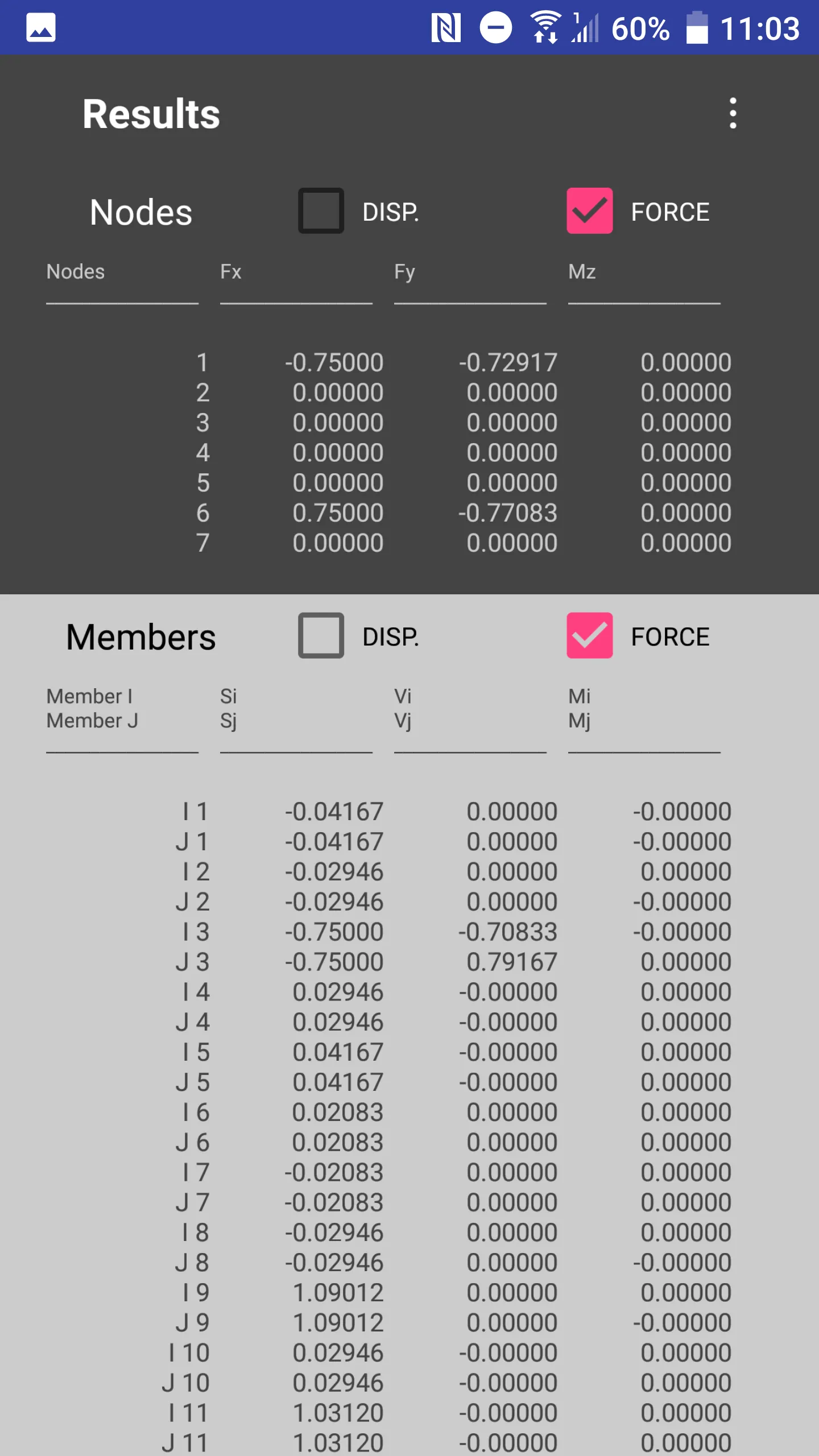 static analysis of plane frame | Indus Appstore | Screenshot