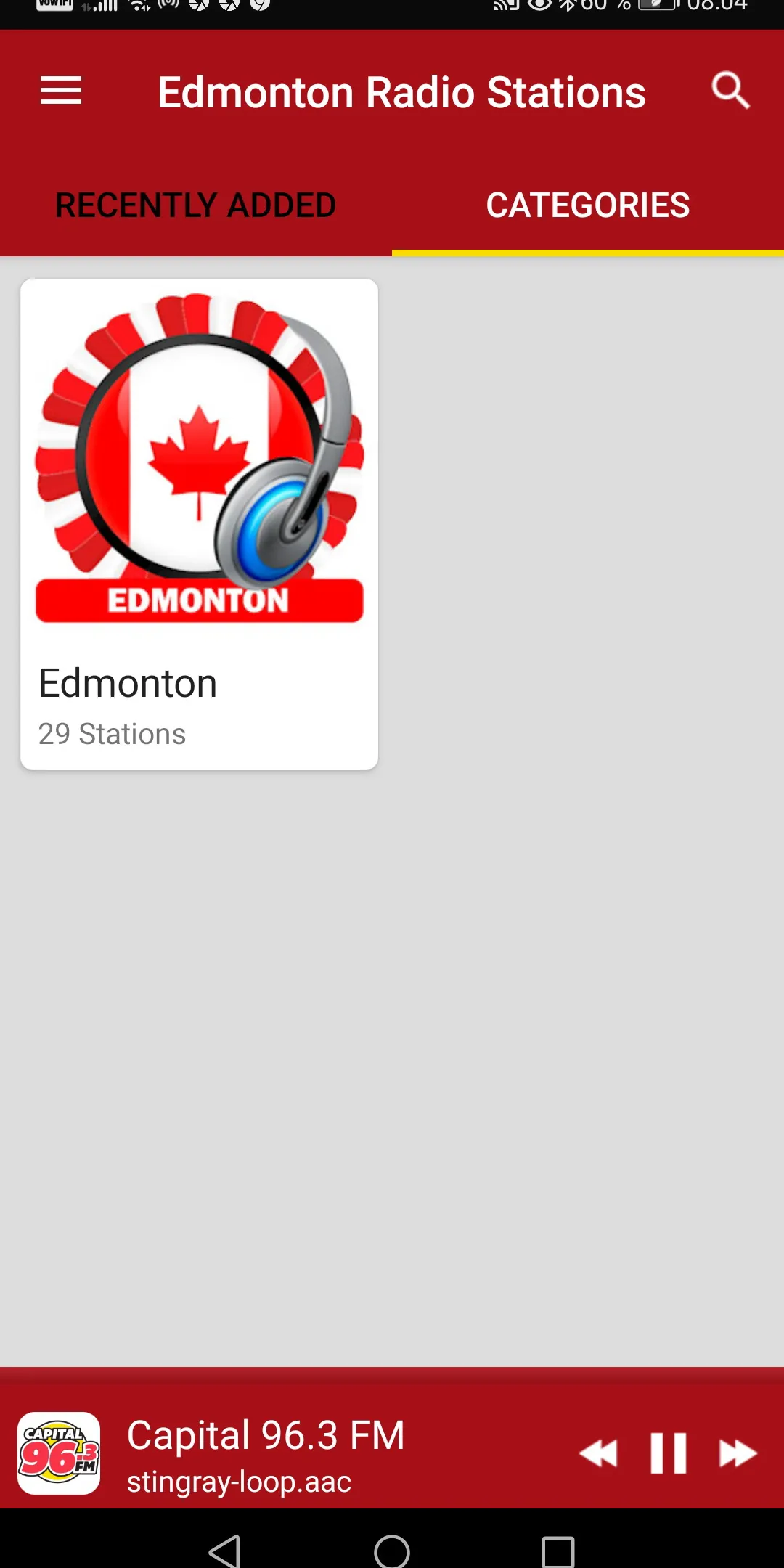 Edmonton Radio Stations-Canada | Indus Appstore | Screenshot