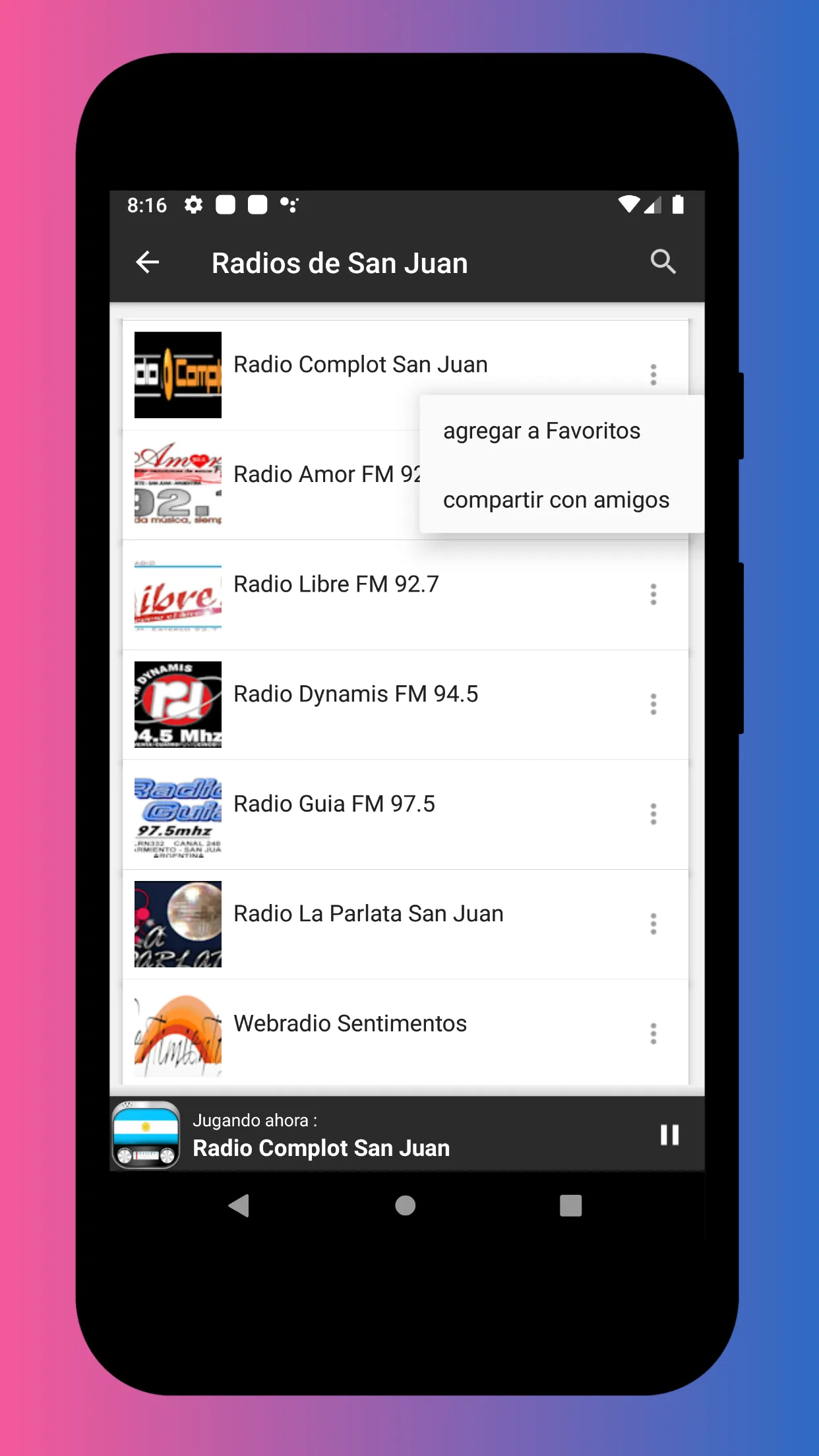 Radio Argentina FM And AM Live | Indus Appstore | Screenshot