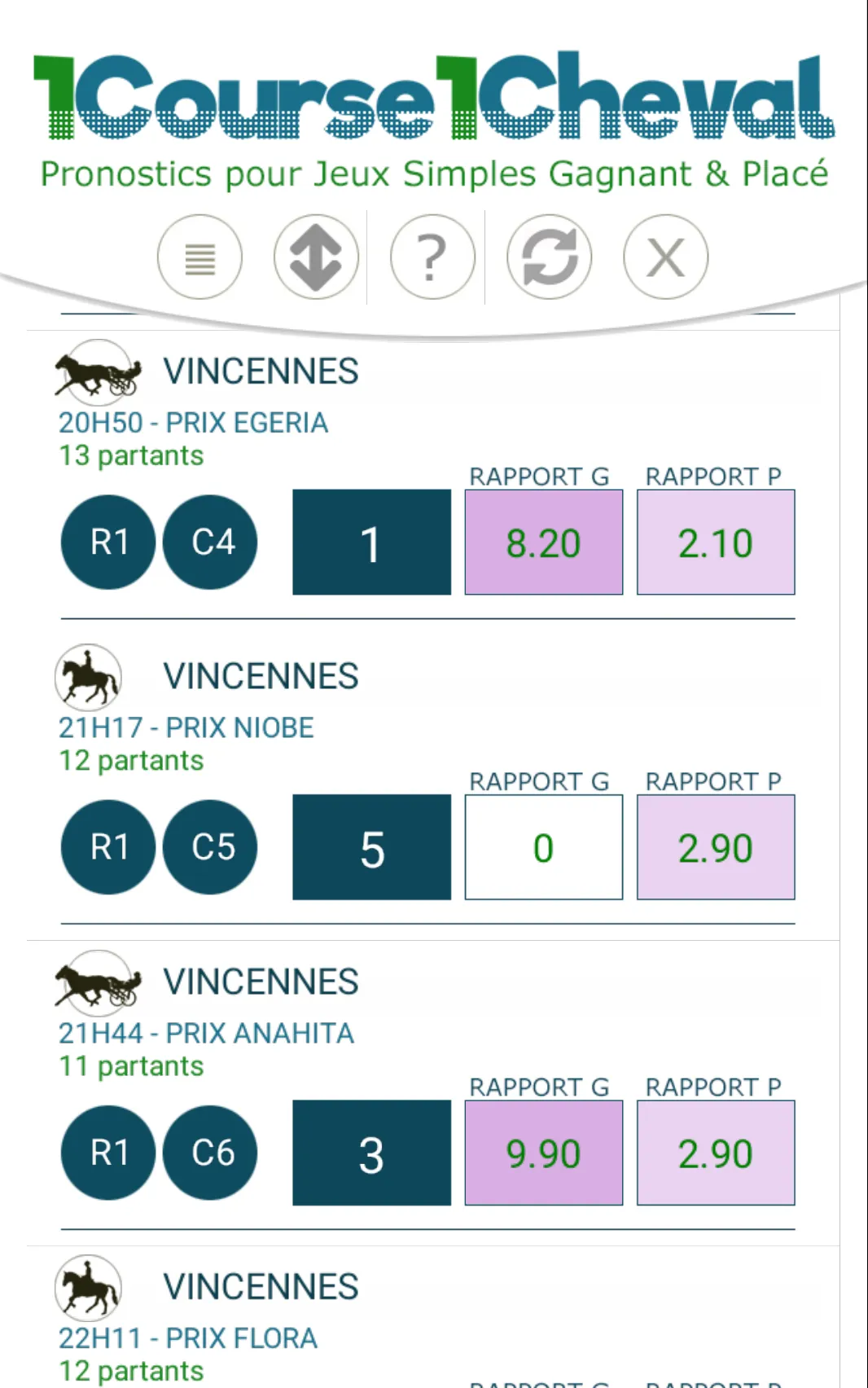 1Course 1Cheval - Pronostic | Indus Appstore | Screenshot