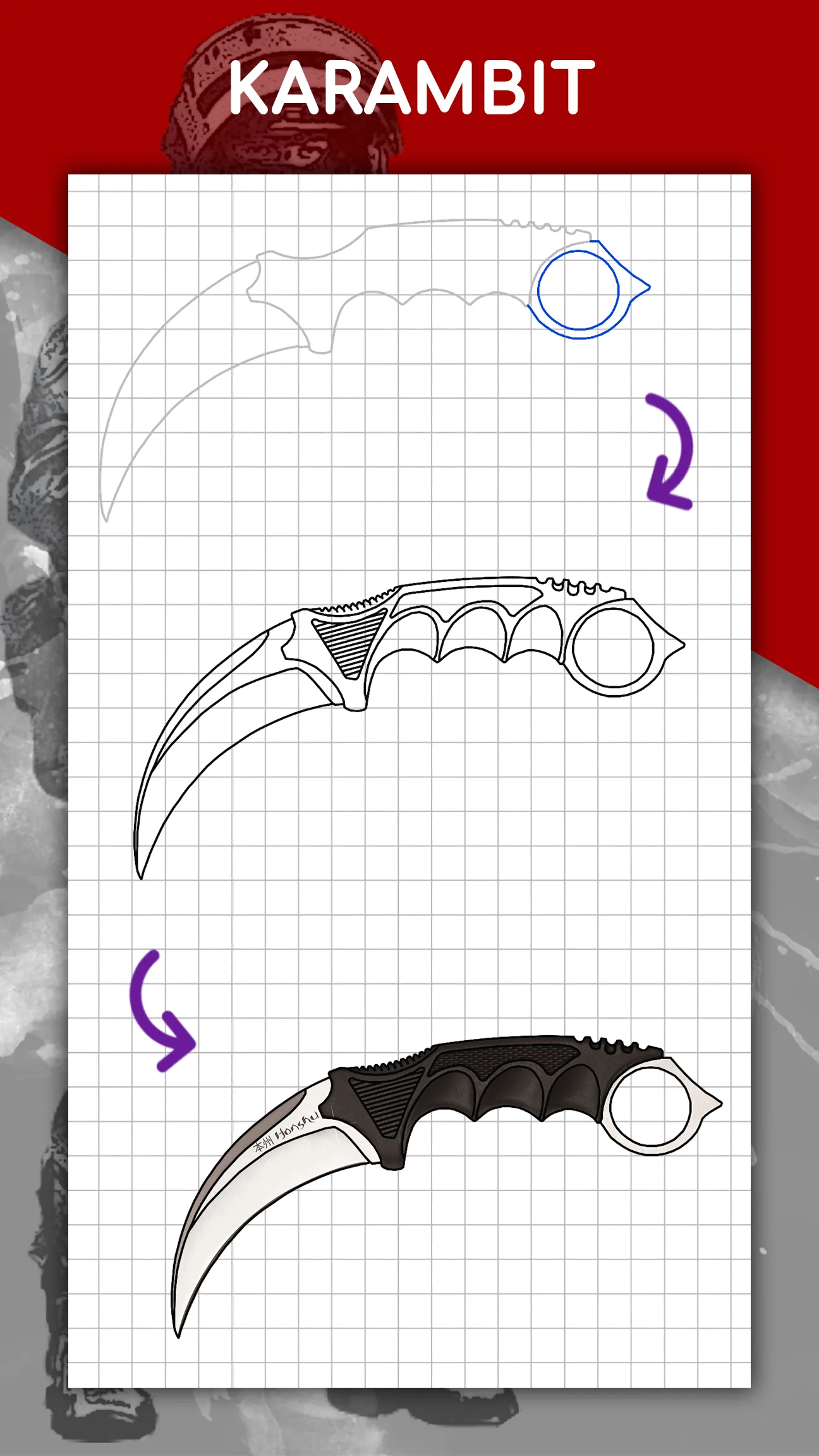 How to draw weapons by steps | Indus Appstore | Screenshot