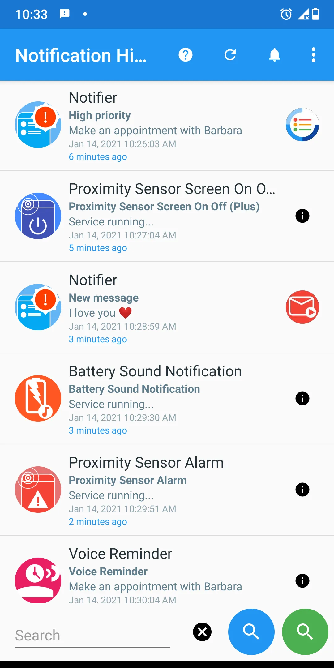 Notification History Log | Indus Appstore | Screenshot