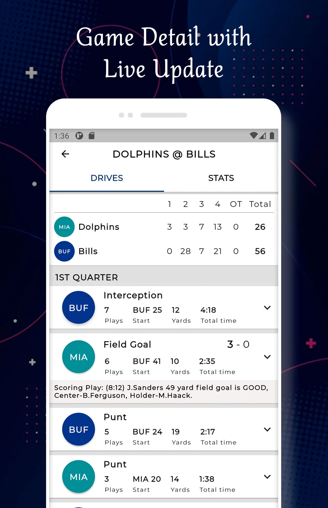 Miami - Football Live Score | Indus Appstore | Screenshot