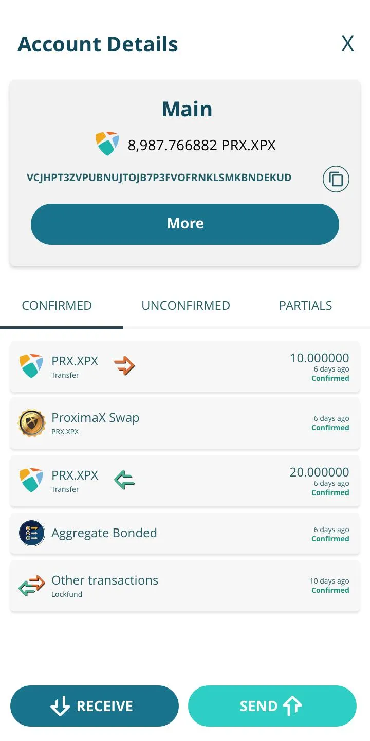 ProximaX Sirius Wallet | Indus Appstore | Screenshot