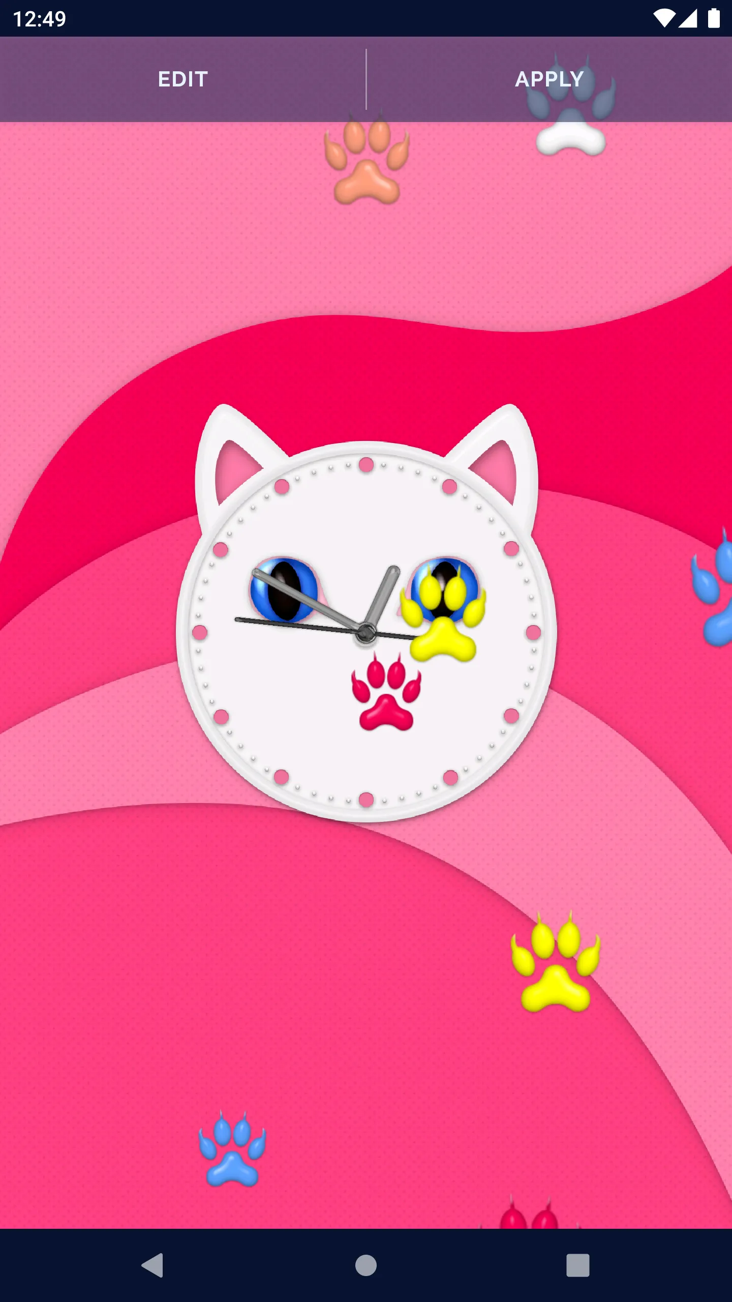 Cute Kitty Clock Wallpaper | Indus Appstore | Screenshot