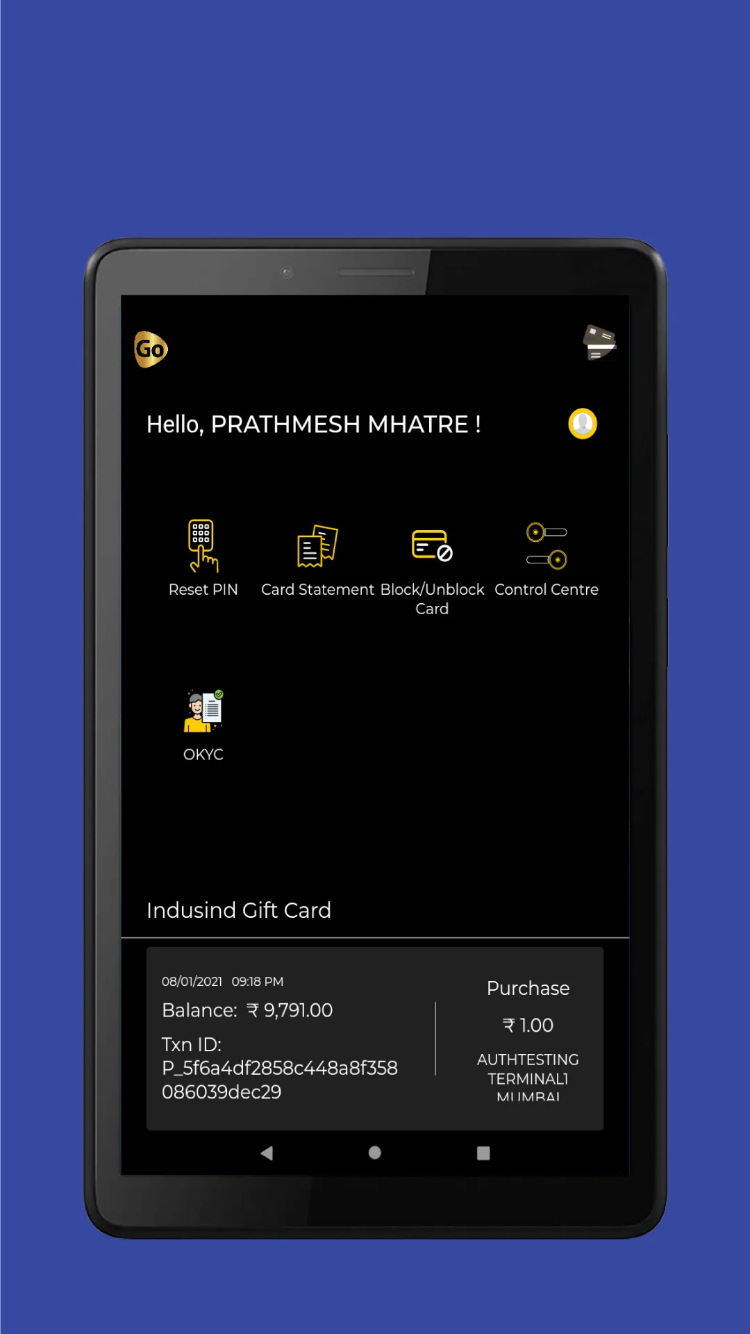 Go Payments - Cards | Indus Appstore | Screenshot