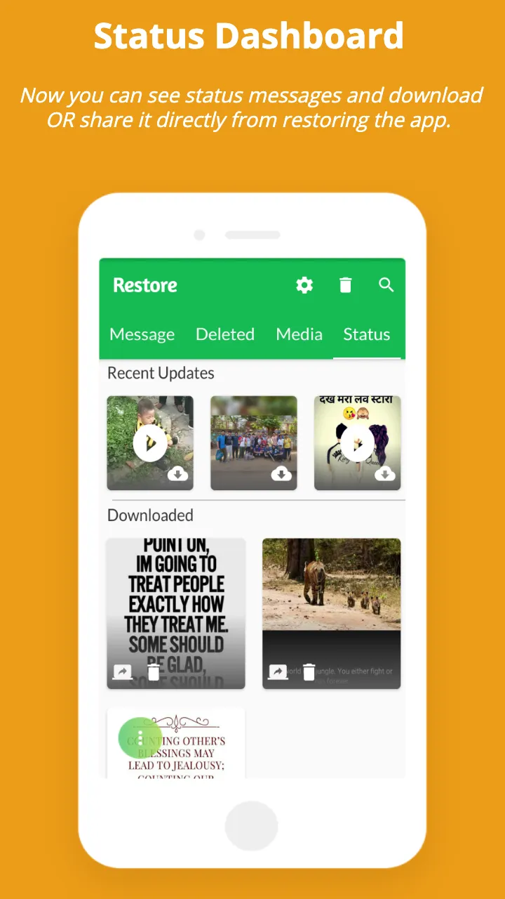 Restore : Recover Deleted mess | Indus Appstore | Screenshot