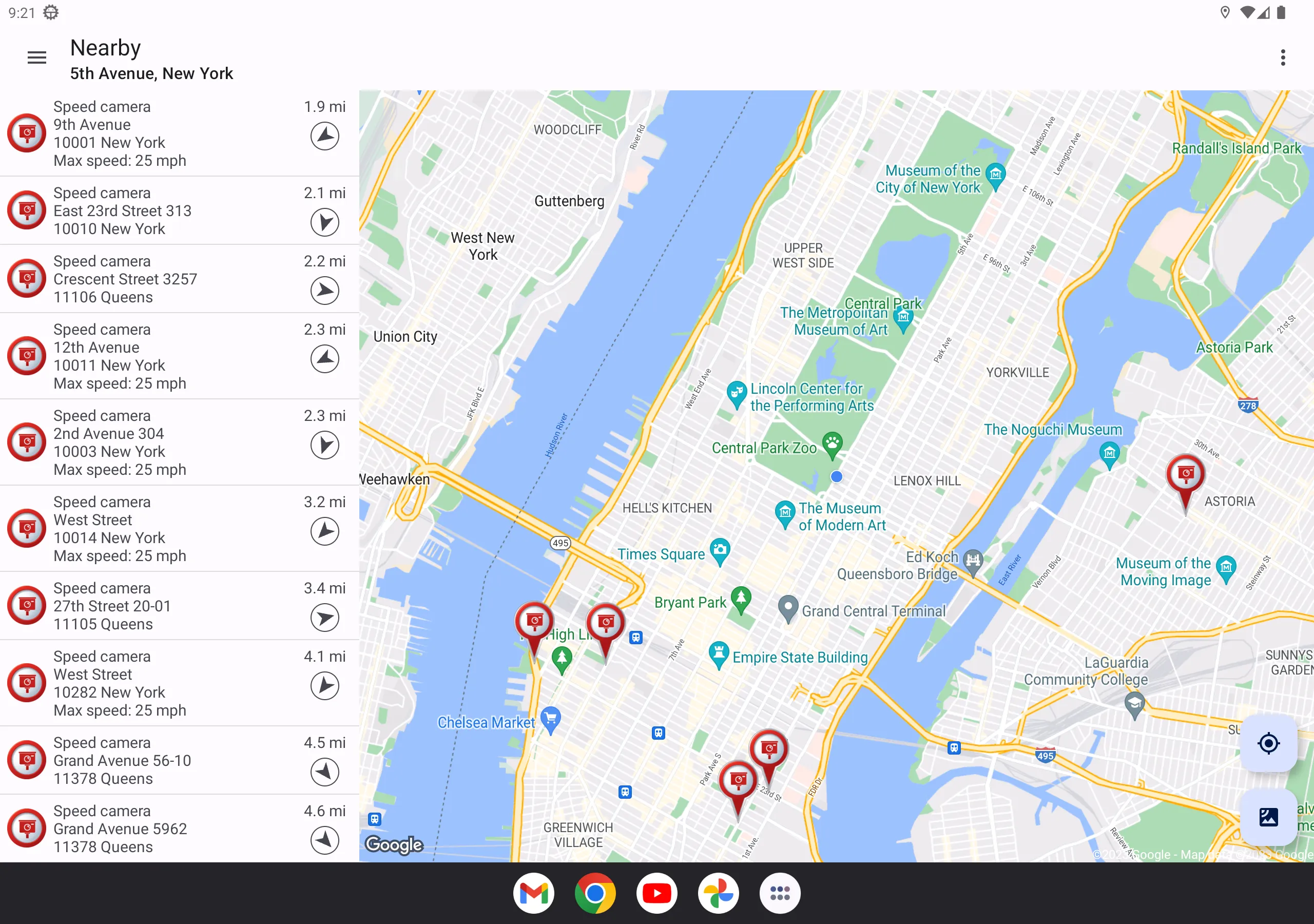 Speed cameras overview map | Indus Appstore | Screenshot