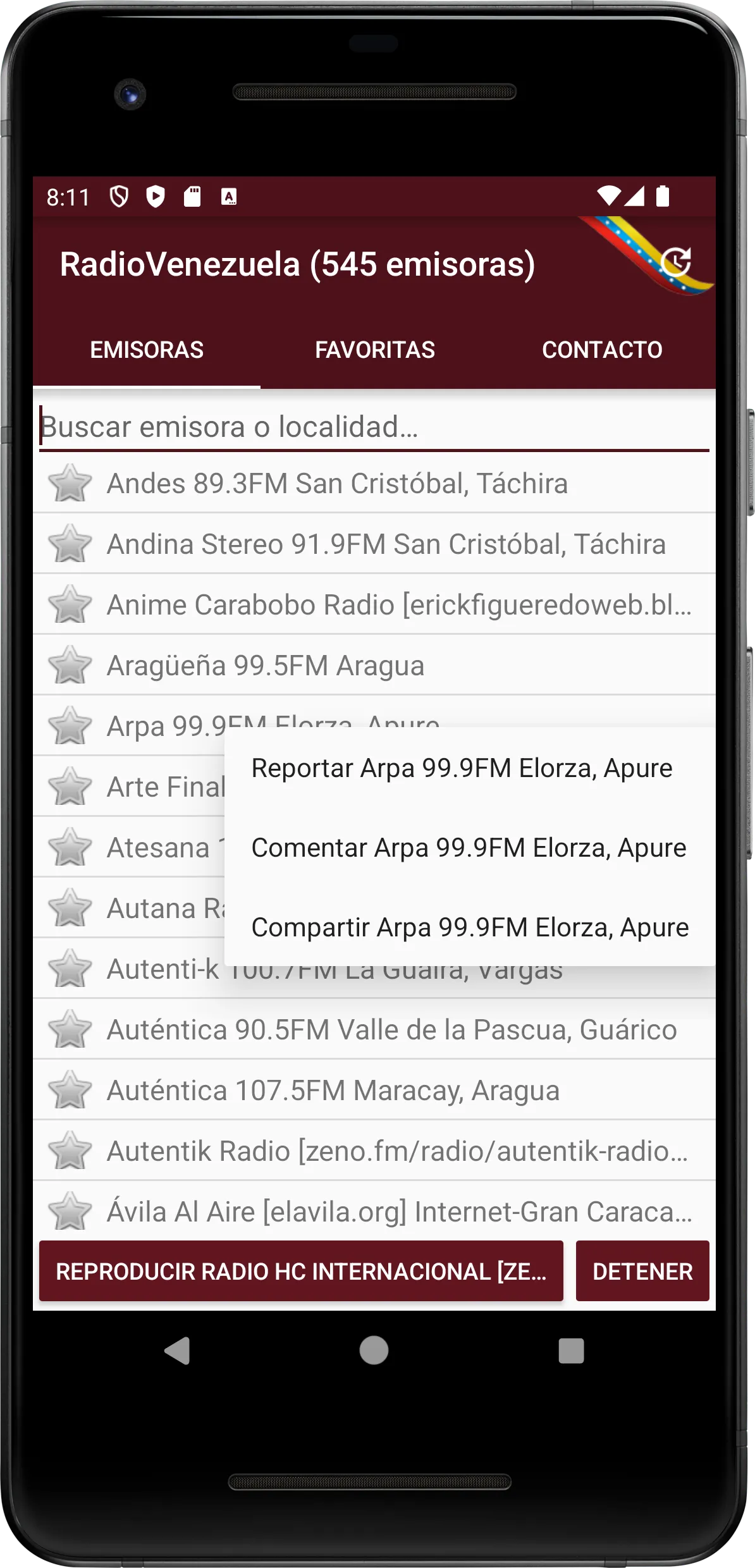 RadioVenezuela: 500+ stations | Indus Appstore | Screenshot