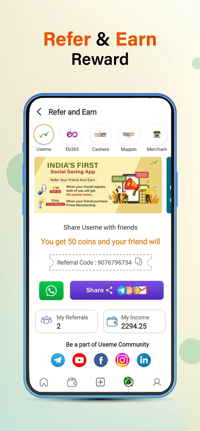 Useme - Social Saving App | Indus Appstore | Screenshot