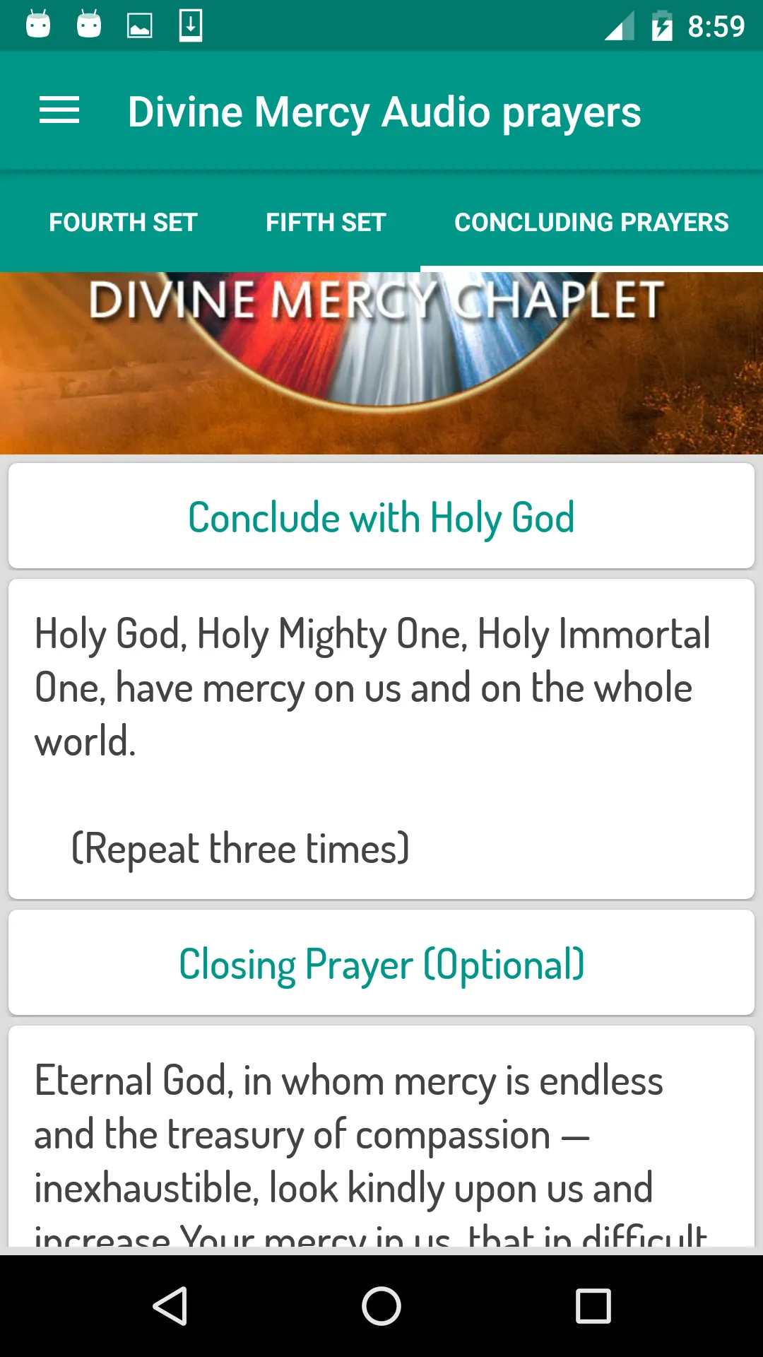 Divine Mercy Audio Prayers | Indus Appstore | Screenshot