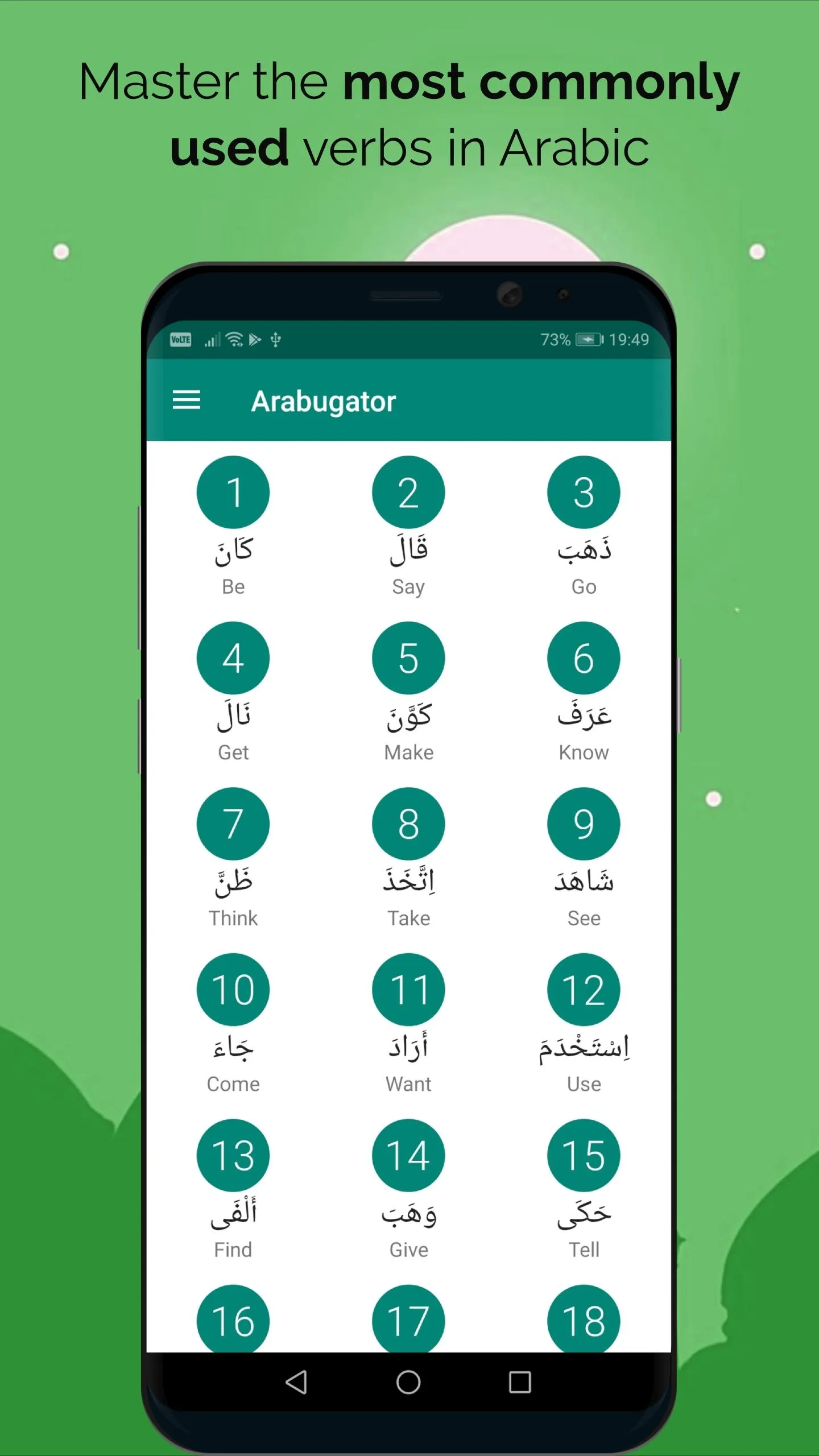 Arabugator, arabic conjugation | Indus Appstore | Screenshot