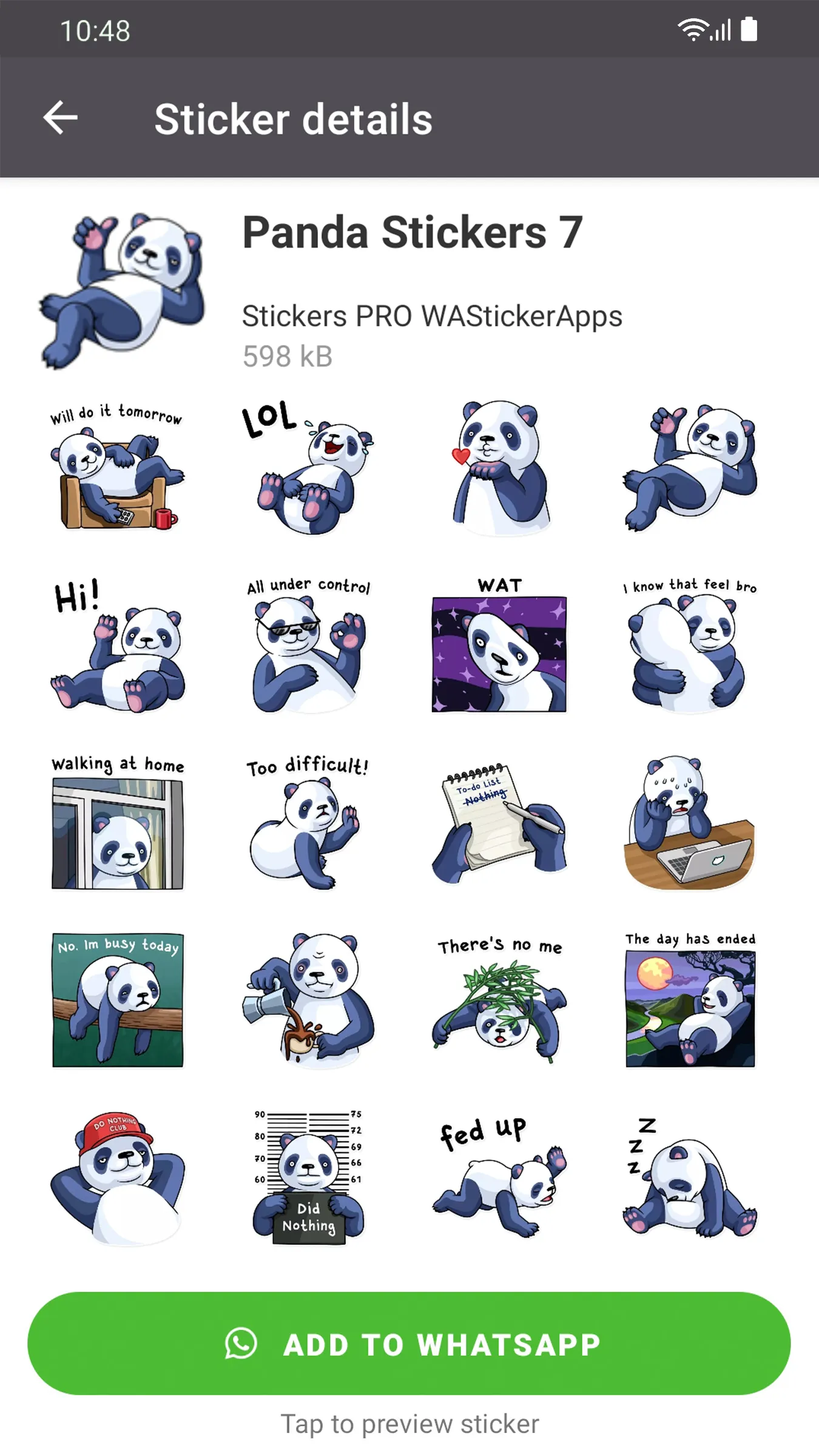 Funny Panda Stickers WASticker | Indus Appstore | Screenshot