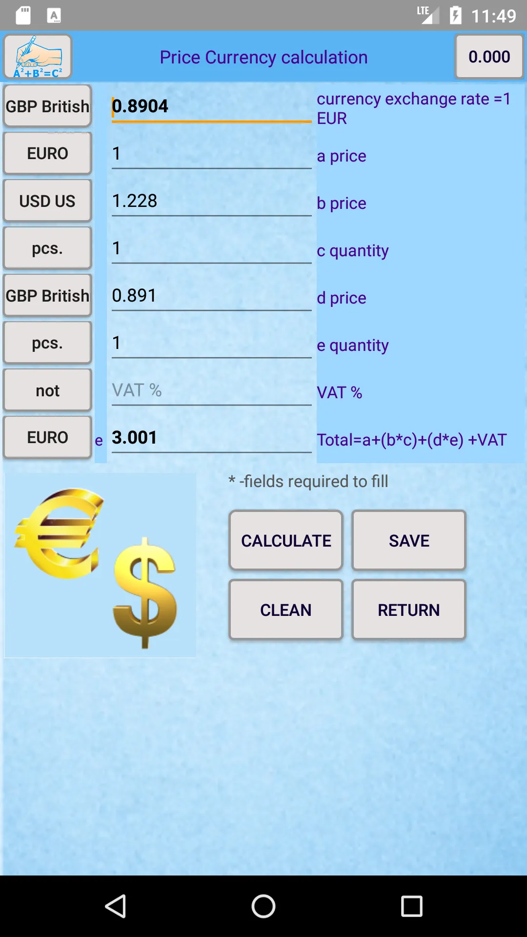 Formulas Calc Unit Converter   | Indus Appstore | Screenshot