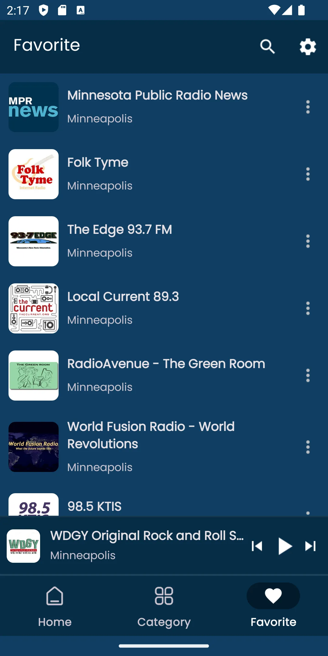 Radios from Minneapolis | Indus Appstore | Screenshot