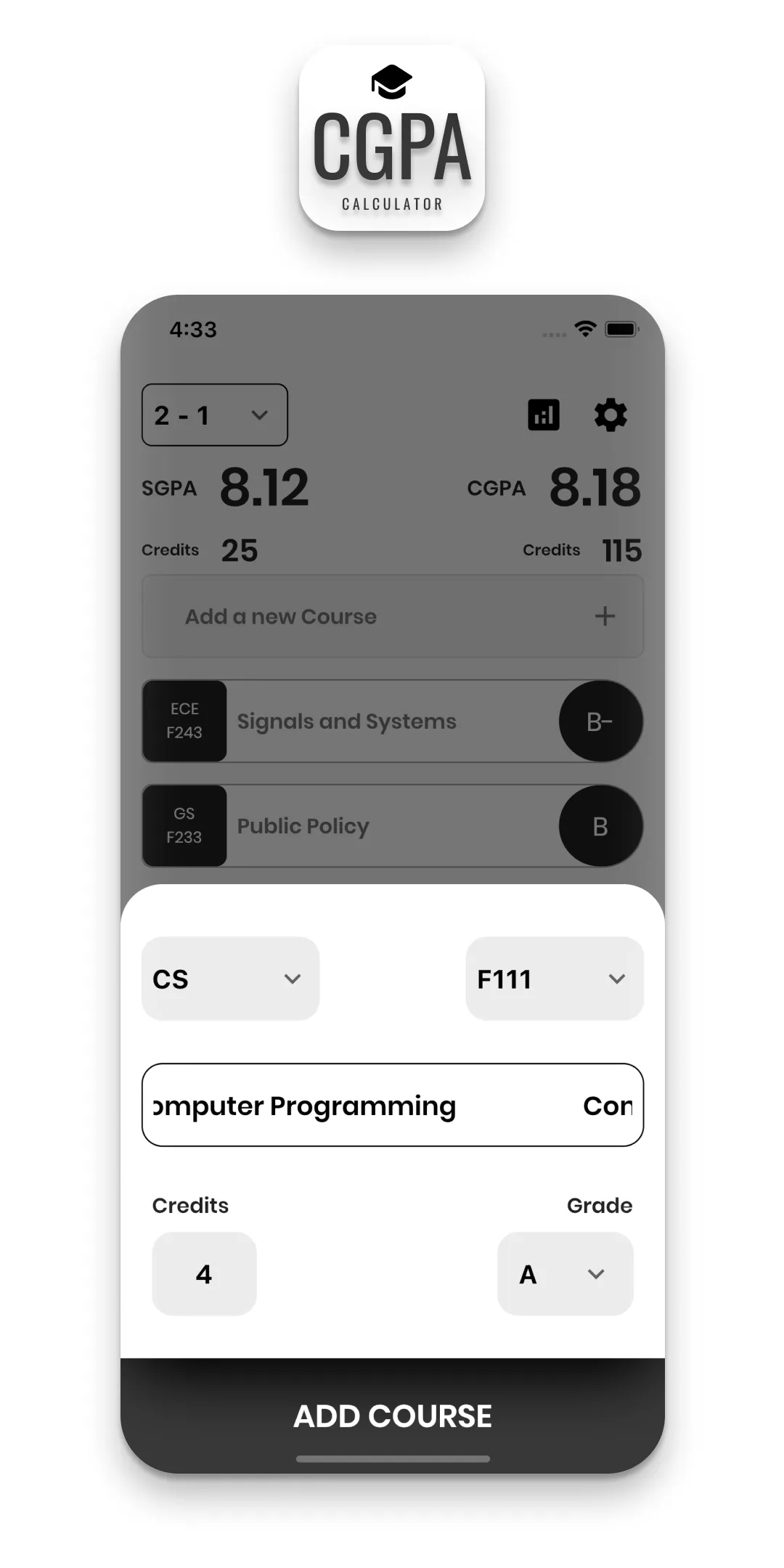 CGPA Calculator | Indus Appstore | Screenshot