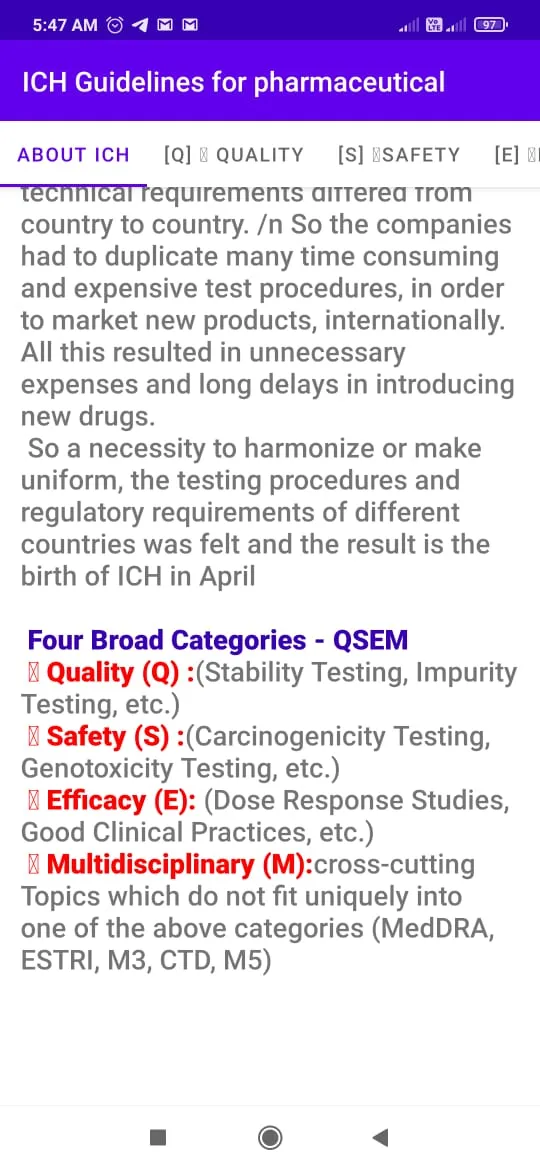 ICH Guidelines|Pharmaceutical | Indus Appstore | Screenshot