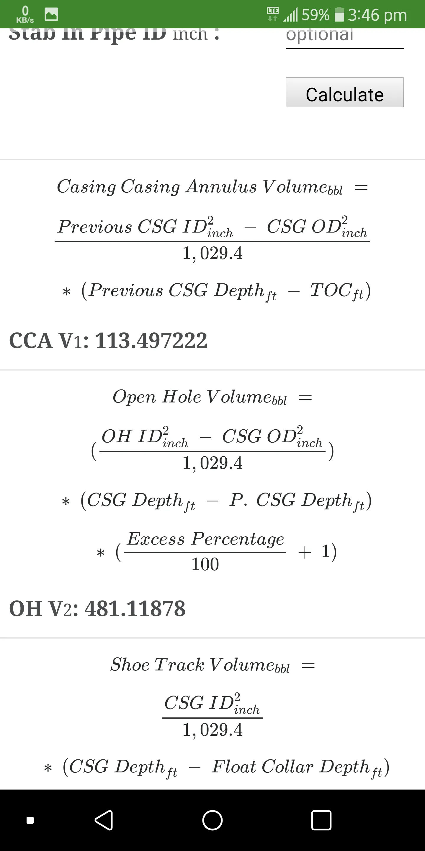 Oilfield Calculations | Indus Appstore | Screenshot