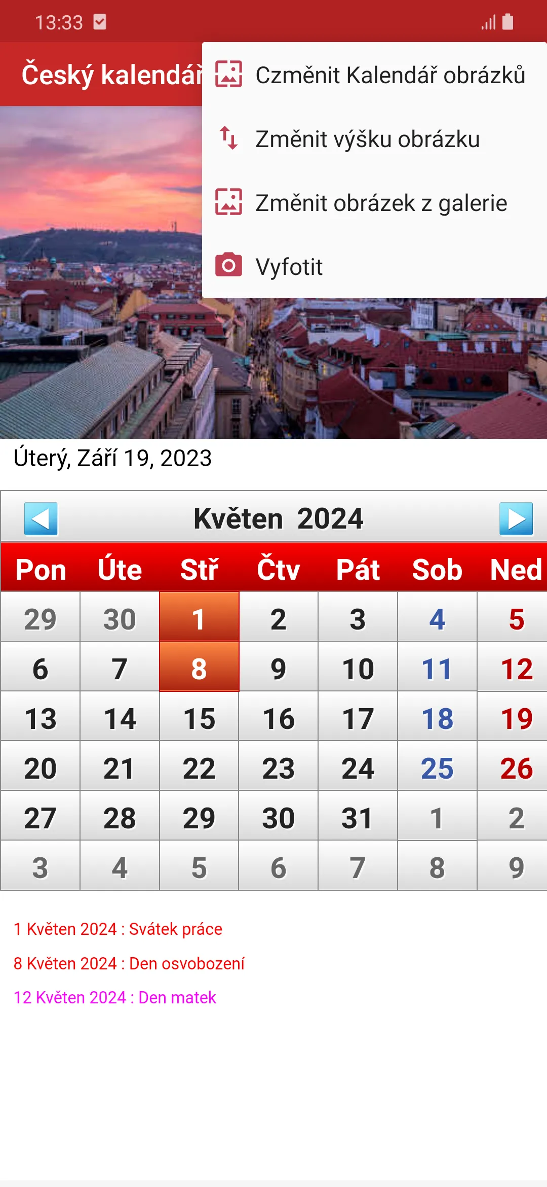 Czech Calendar 2024 | Indus Appstore | Screenshot