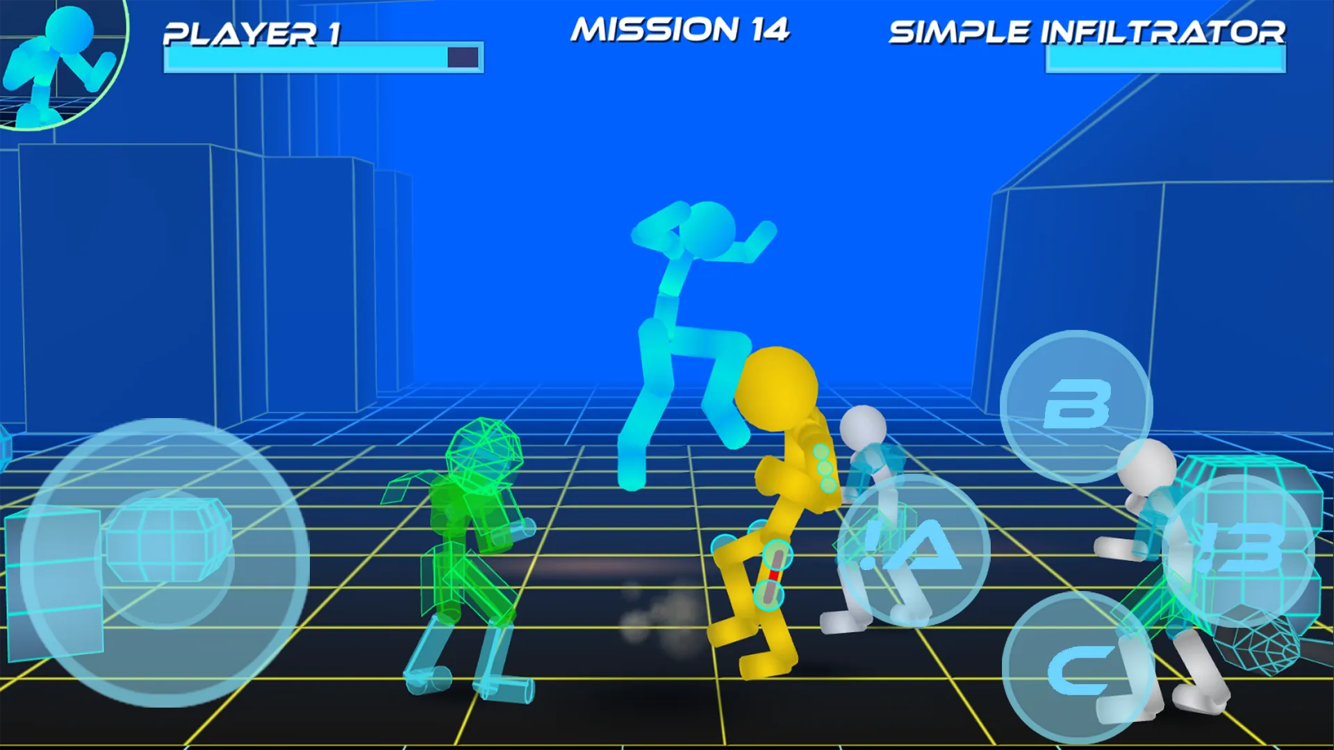 Stickman Neon Street Fighting | Indus Appstore | Screenshot