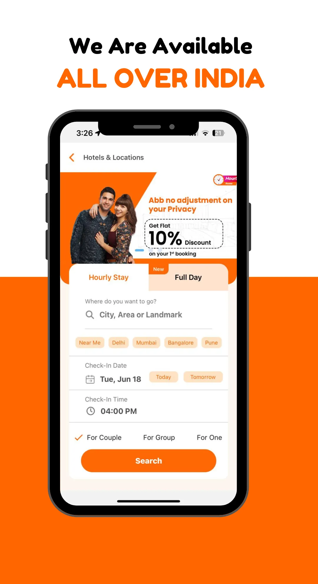 Hourly Rooms Hotel Booking App | Indus Appstore | Screenshot