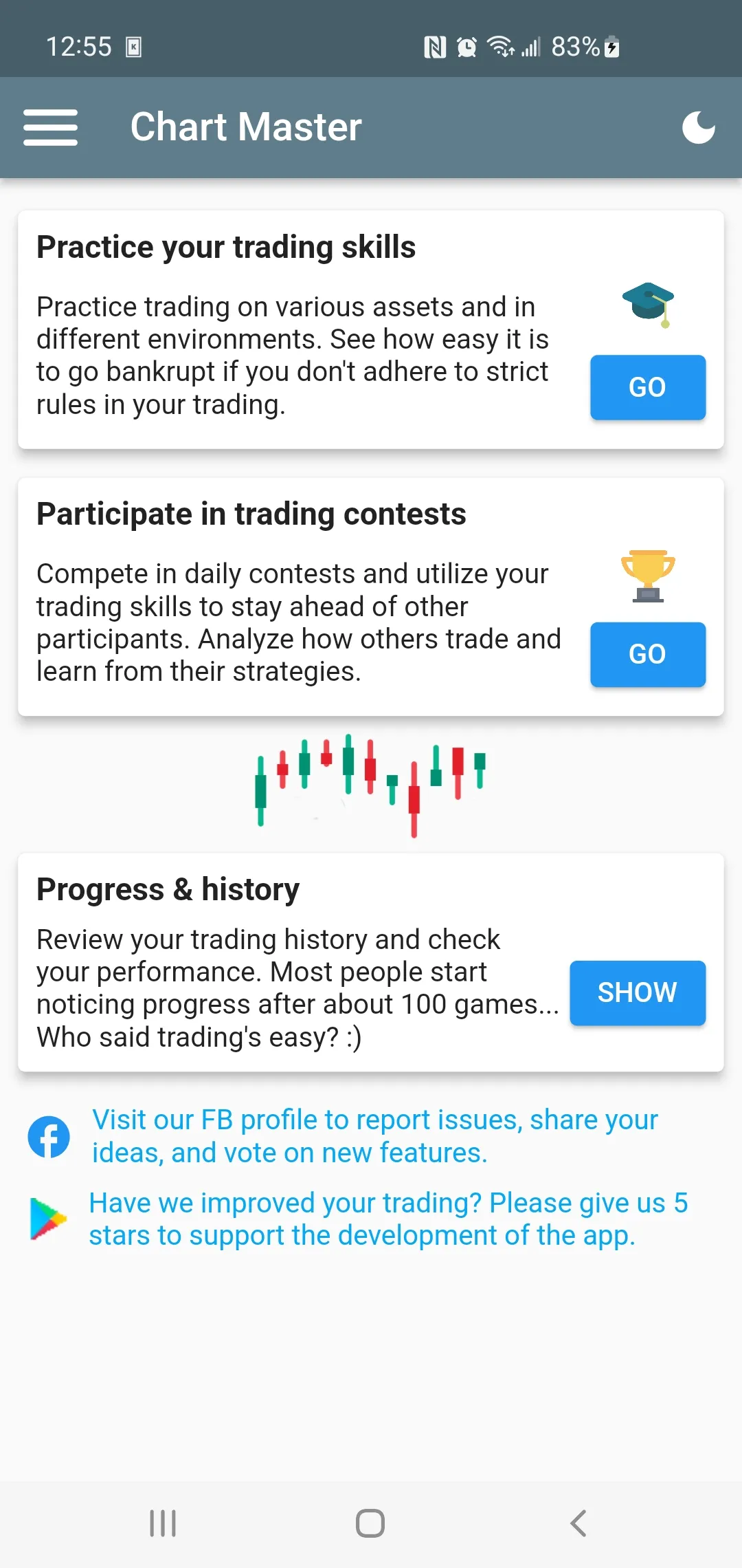 Chart Master-Trading Simulator | Indus Appstore | Screenshot