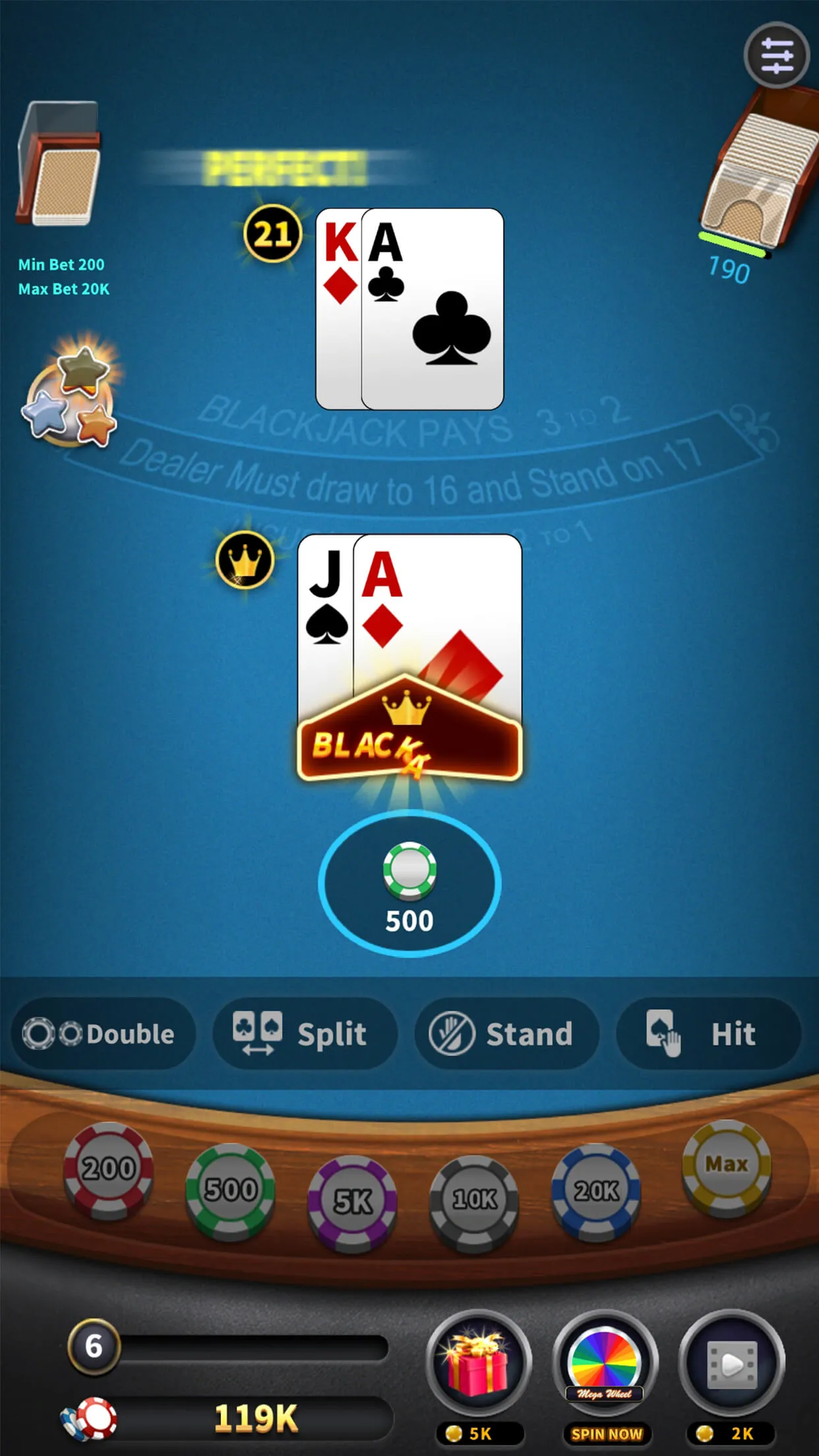 Blackjack 21 offline games | Indus Appstore | Screenshot