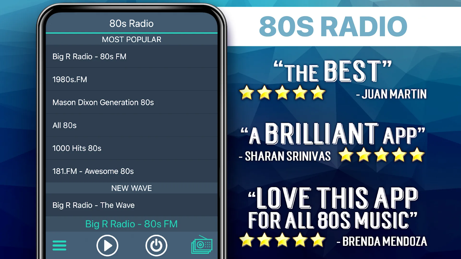 80s Radio Favorites | Indus Appstore | Screenshot