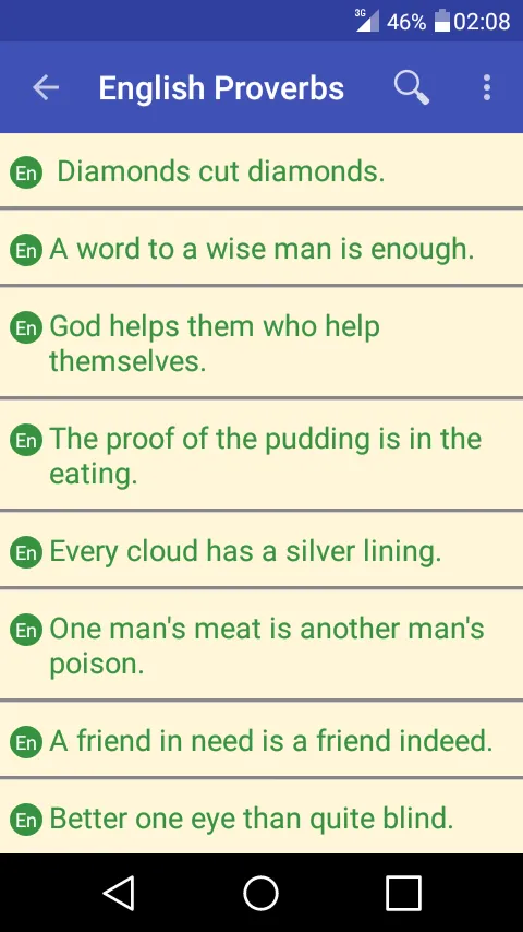 French Arabic Proverbs Dict. | Indus Appstore | Screenshot