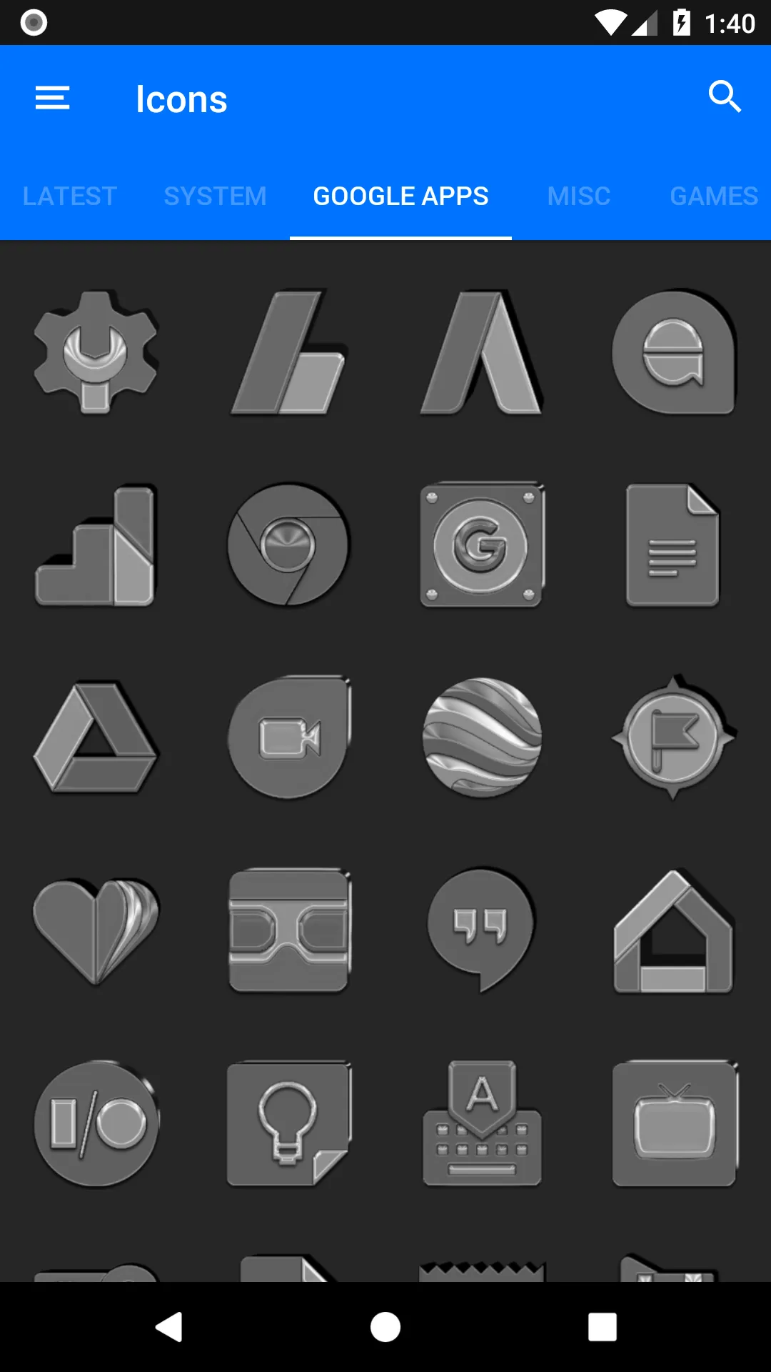 Silver and Grey Icon Pack | Indus Appstore | Screenshot